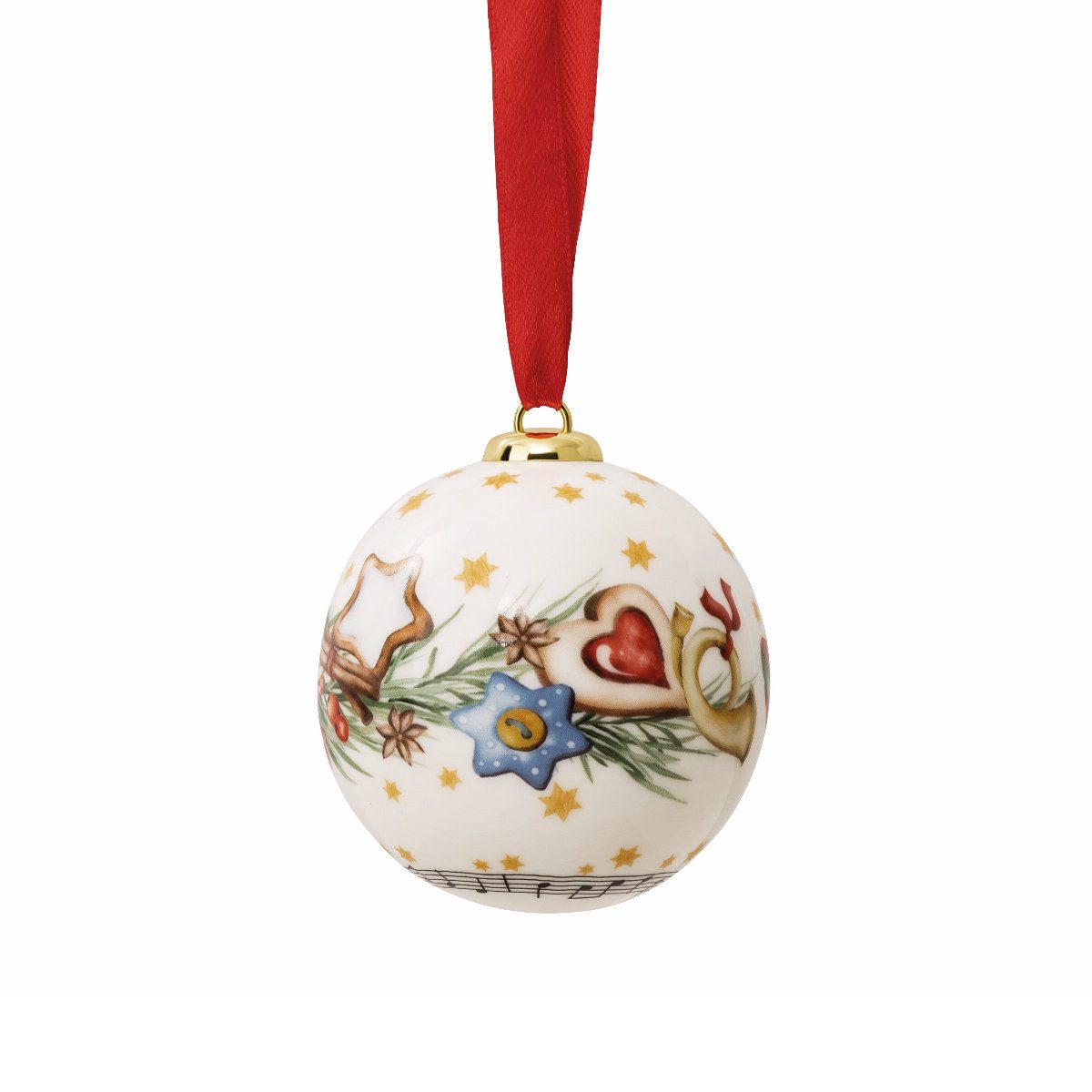 Hutschenreuther Christbaumschmuck Sammelserie Weihnachtslied 2026 Weihnachtsdekoration, Jahreskugel, Weihnachtsbaumkugel, Christbaumkugel 6 cm – Bild 2 von 5