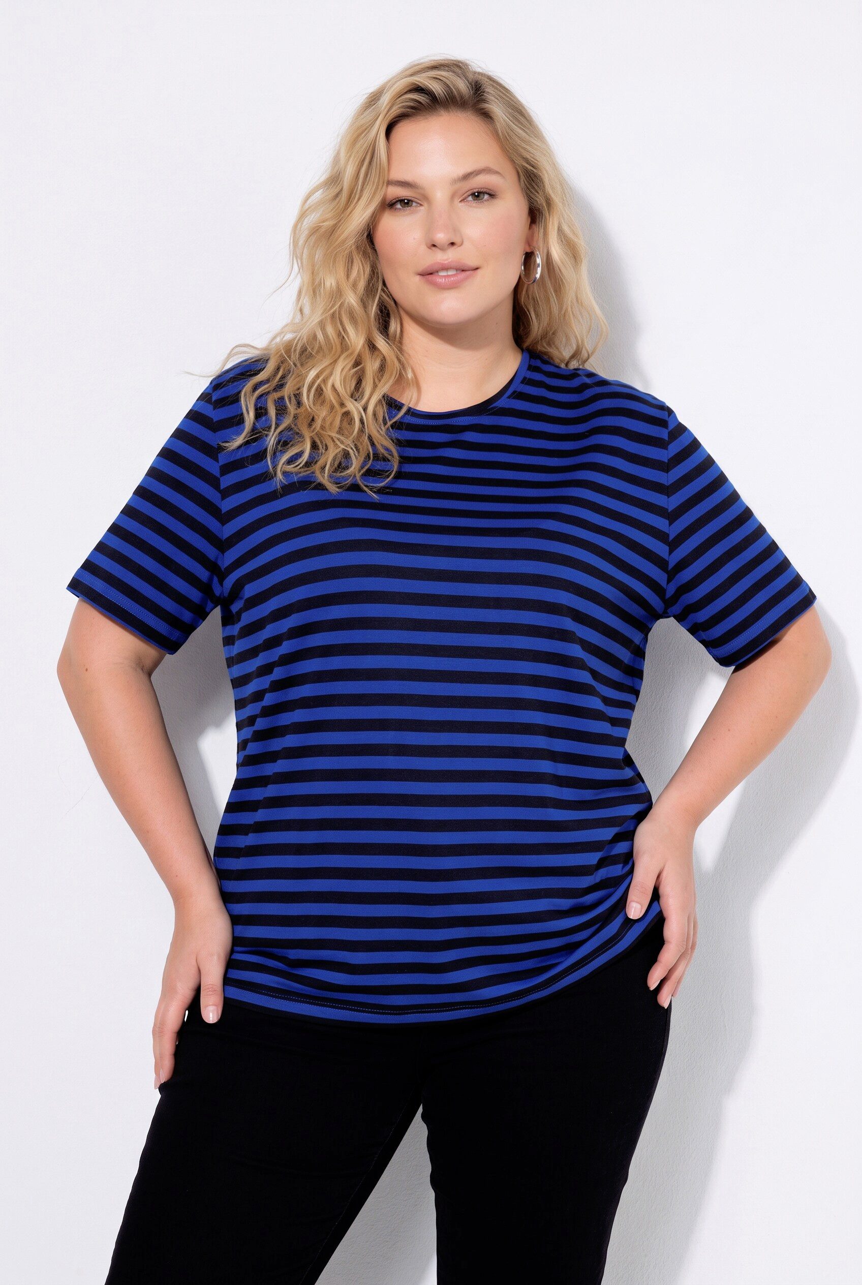 Ulla Popken T-Shirt Ringelshirt Relaxed Halbarm