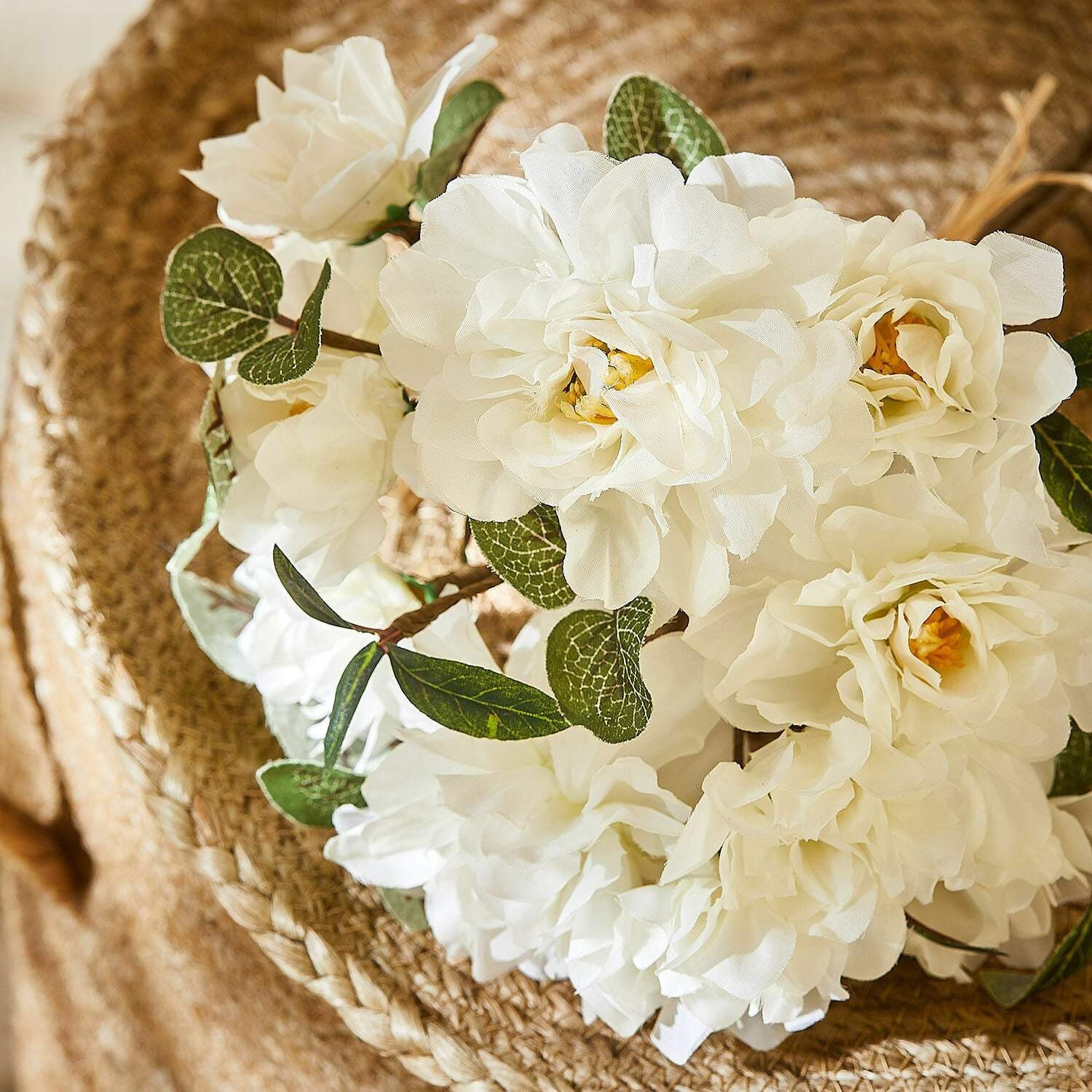 Kunstblume Deko-Blumenstrauß Quérisse creme/grün, Mirabeau, Höhe 35.0 cm – Bild 3 von 4