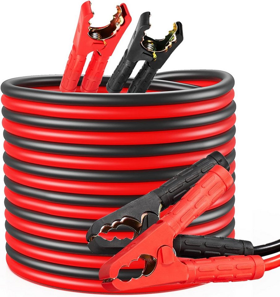 TLGREEN 12V/24V Überbrückungskabel, Startkabel Set Starthilfekabel Starthilfekabel, 4m 30mm² 1000A, den Schnellstart, (4 cm), mit Schutzhandschuhen, für PKW LKW Kupfer Starthilfekabel