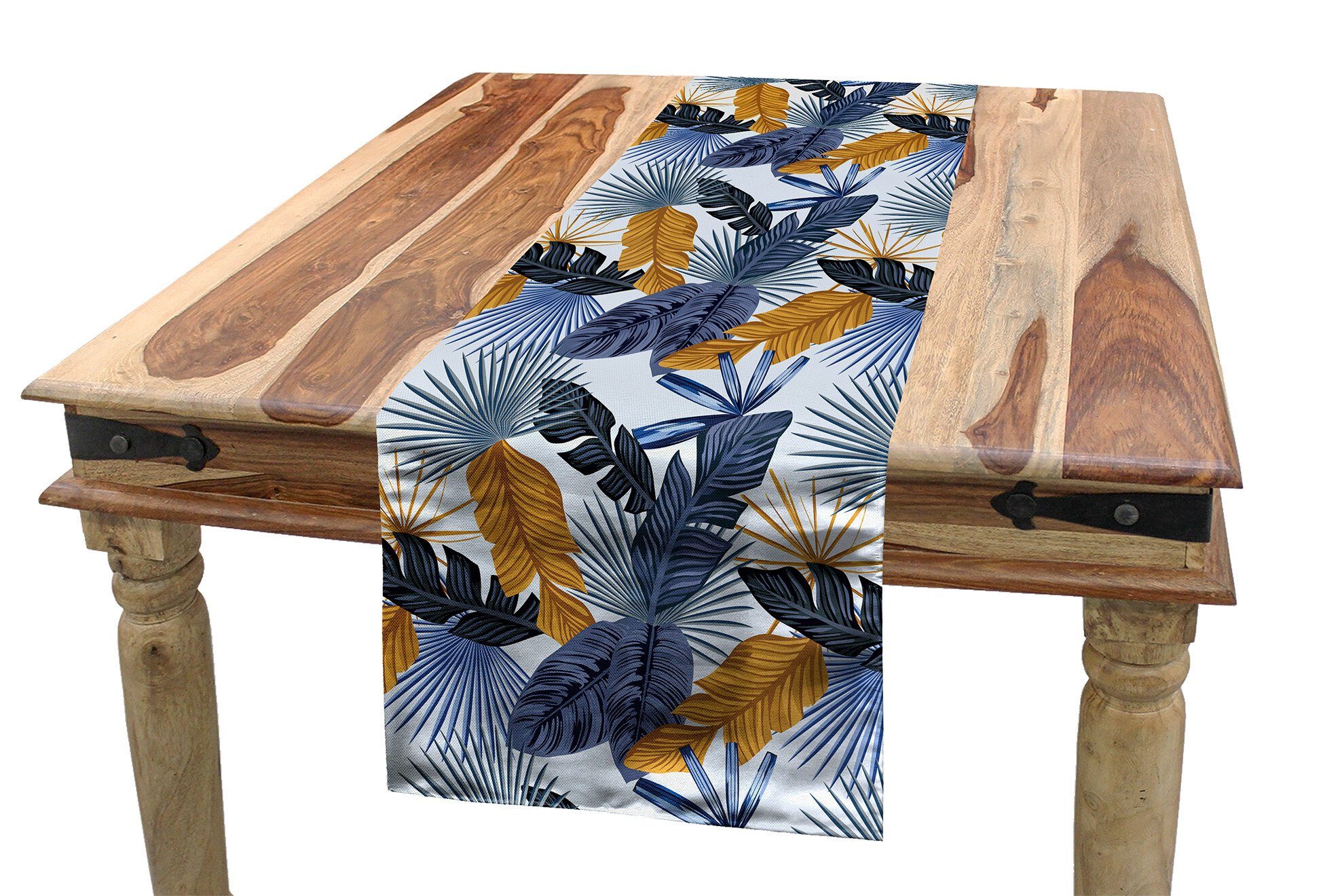Abakuhaus Tischläufer Esszimmer Küche Rechteckiger Dekorativer Tischläufer, Hawaii Strand Flora Muster Aloha