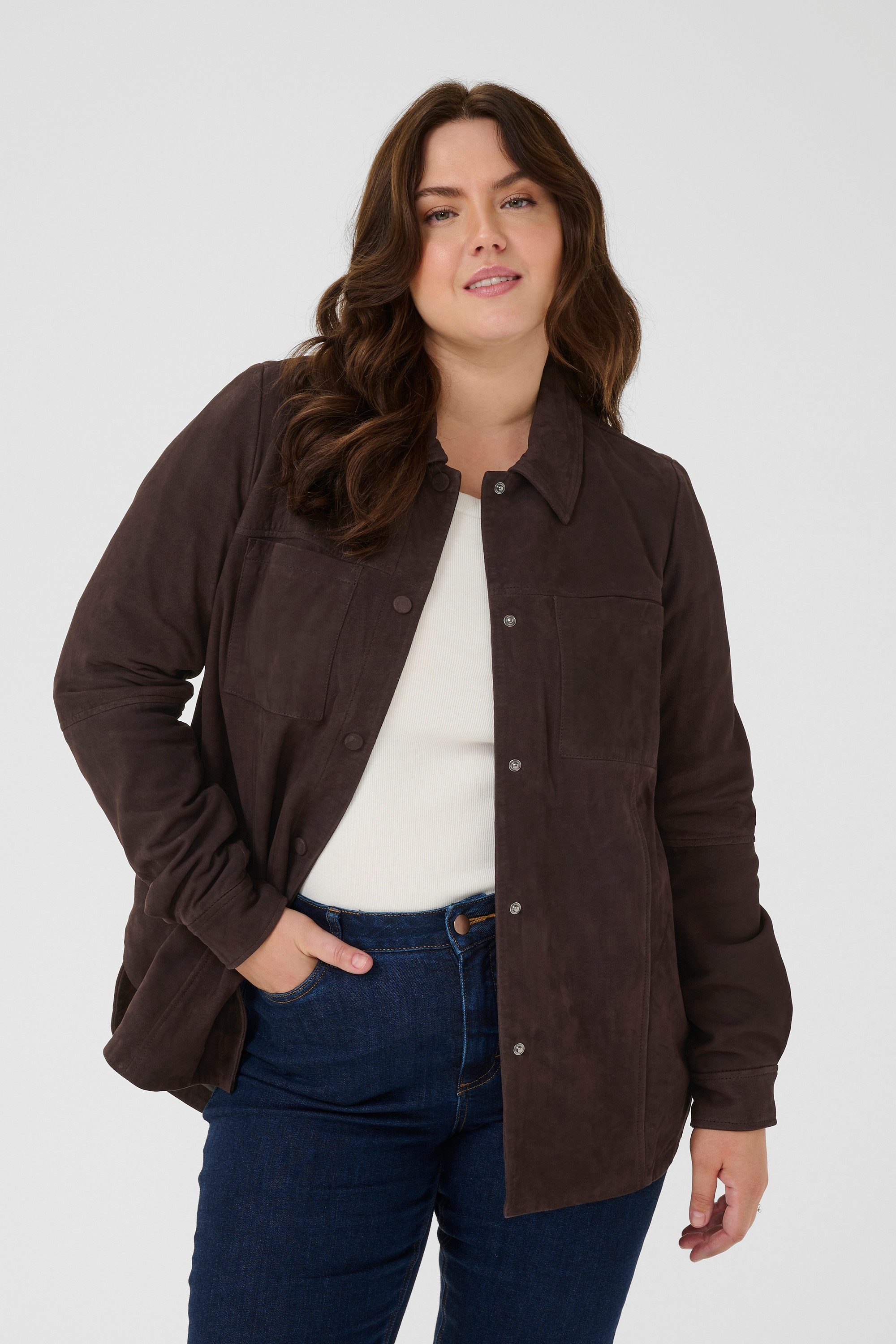 KAFFE Curve Lederjacke Lederjacke KCmachel Große Größen