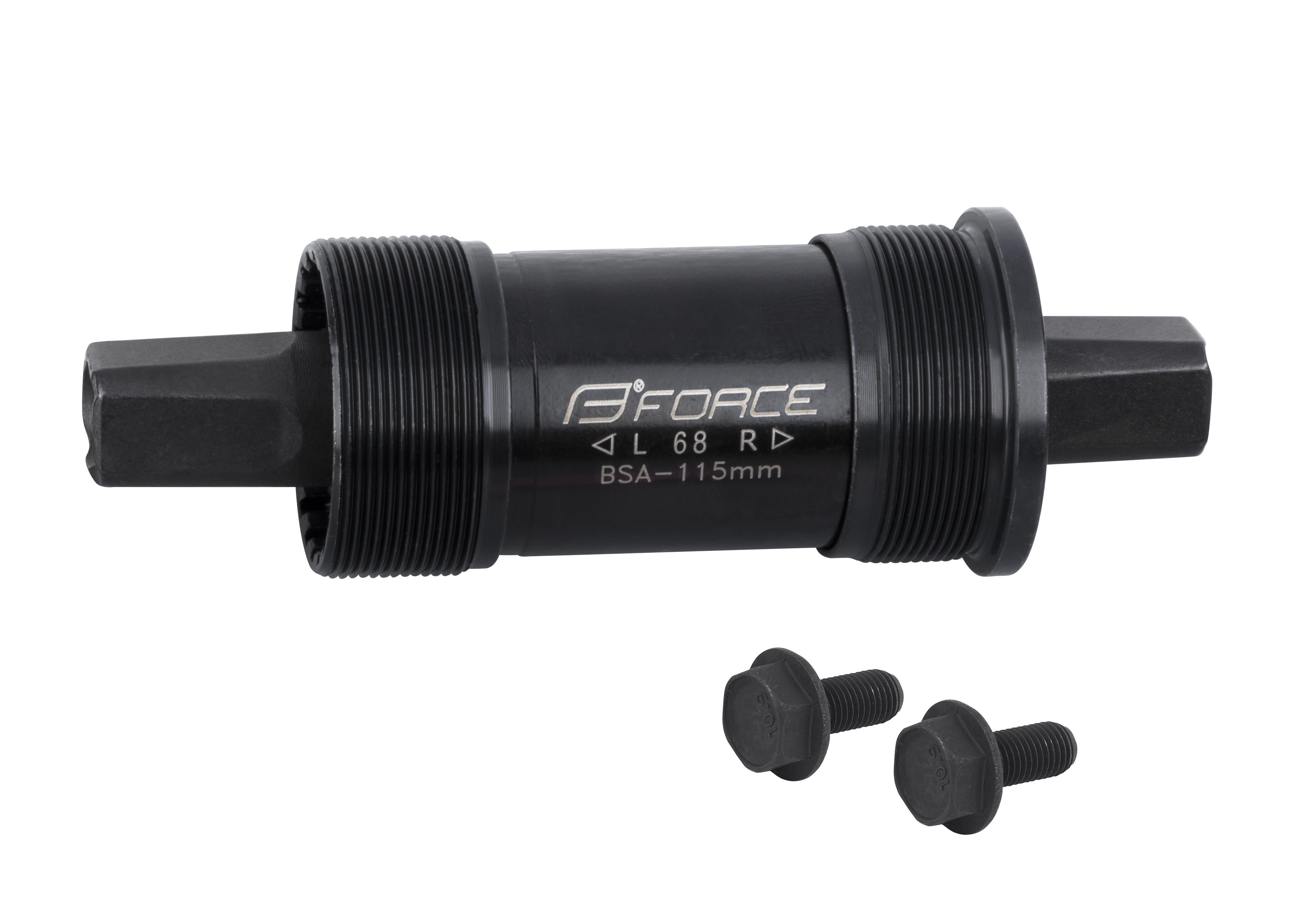 FORCE Fahrradkurbel Force 4-Kant Stahl Tretlager mit BSA Gewinde Länge 115 mm