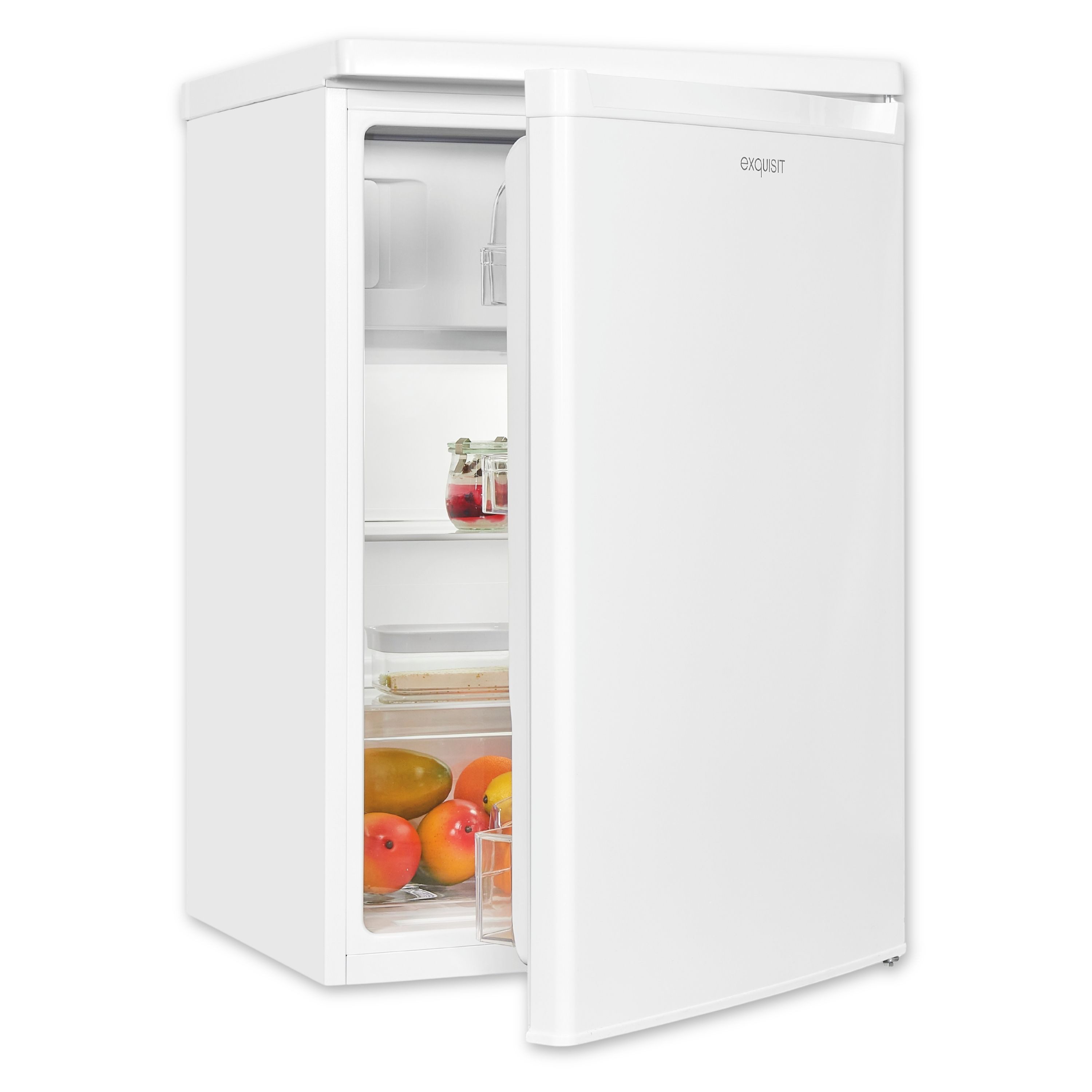 exquisit Kühlschrank KS516-4-E-040E, 85 cm hoch, 56 cm breit, 4* Gefrierfach, Butterfach, Türanschlag wechselbar