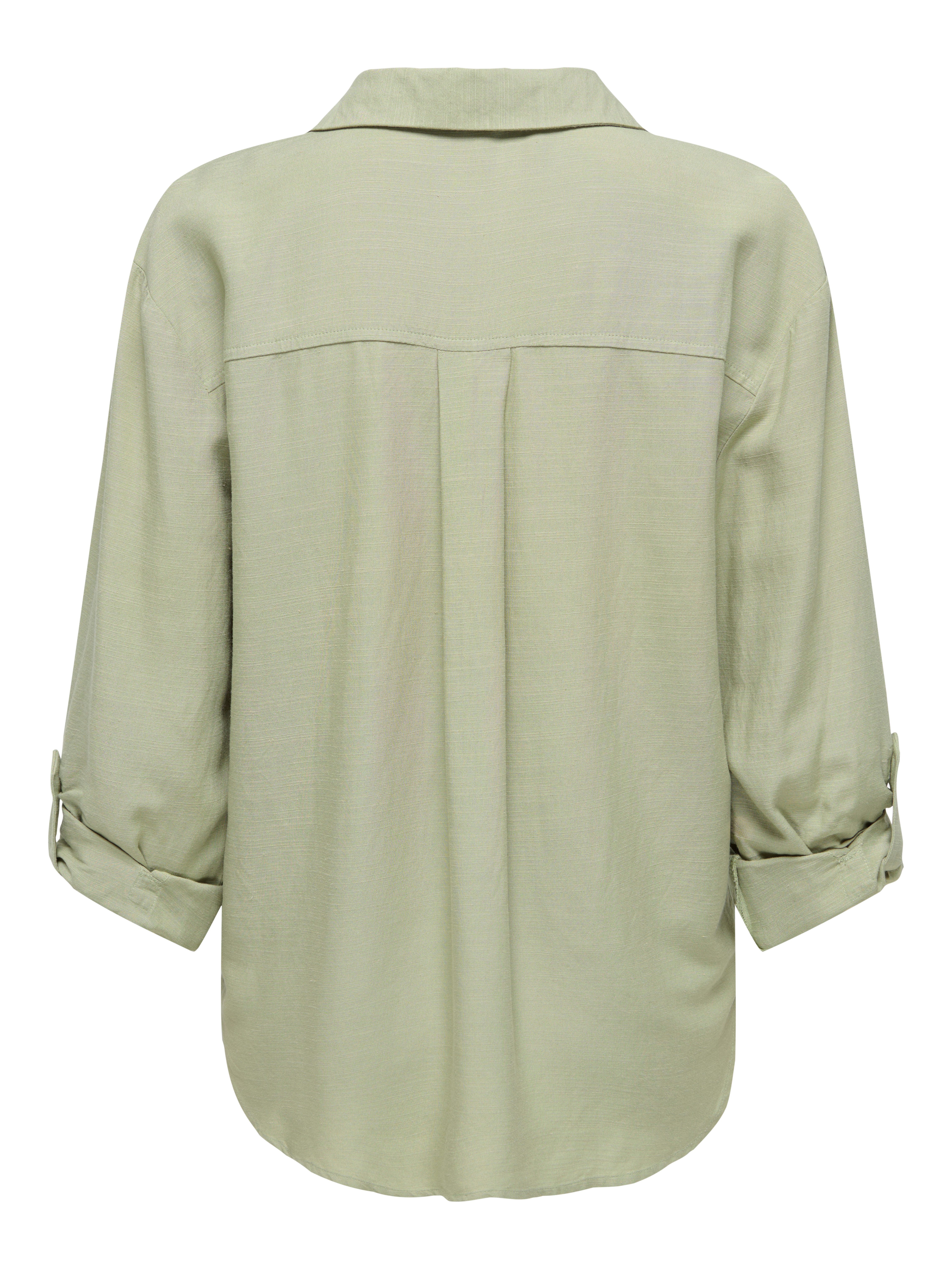 JDY Hemdbluse JDYCAYA LINEN LOOSE L/S SHIRT WVN DIA mit Leinen