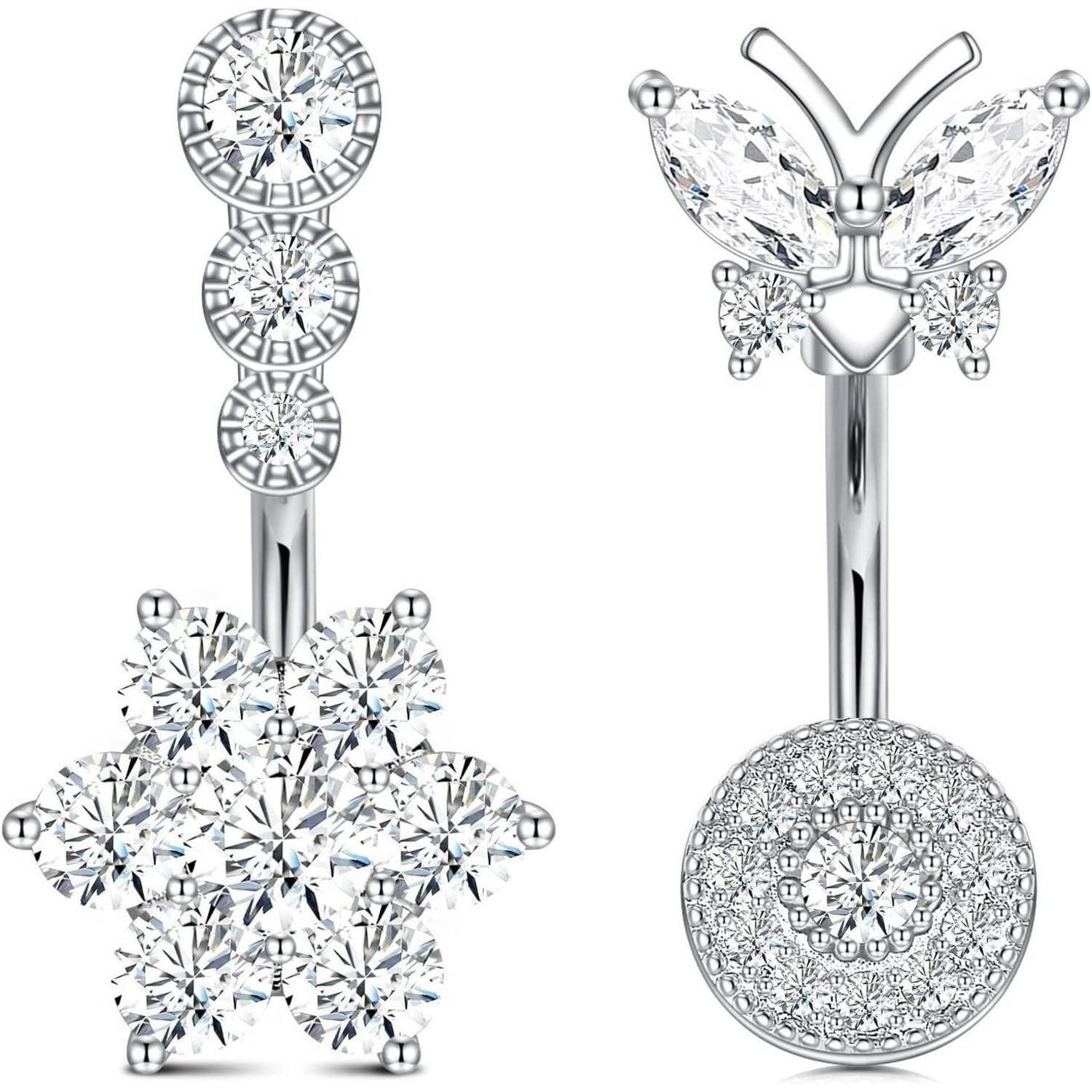 vcmart Bauchnabelpiercing 2stk Bauchnabelpiercing Herz 10mm günstig online kaufen