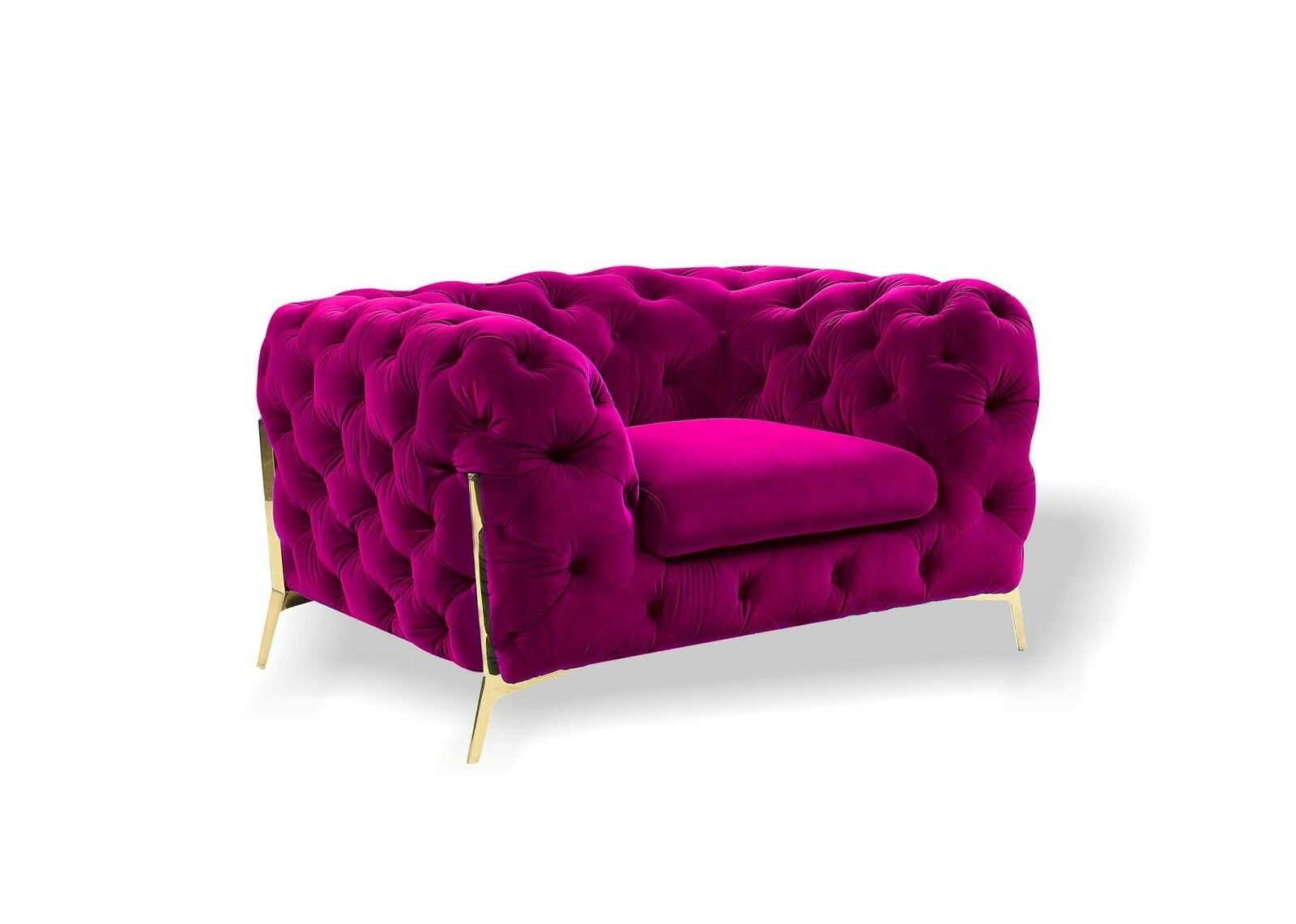 JVmoebel Ohrensessel Lila Chesterfield Polster Couch 1 Couch Sofa in (Sessel), Europe Sessel Sitzer Ohrensessel Made