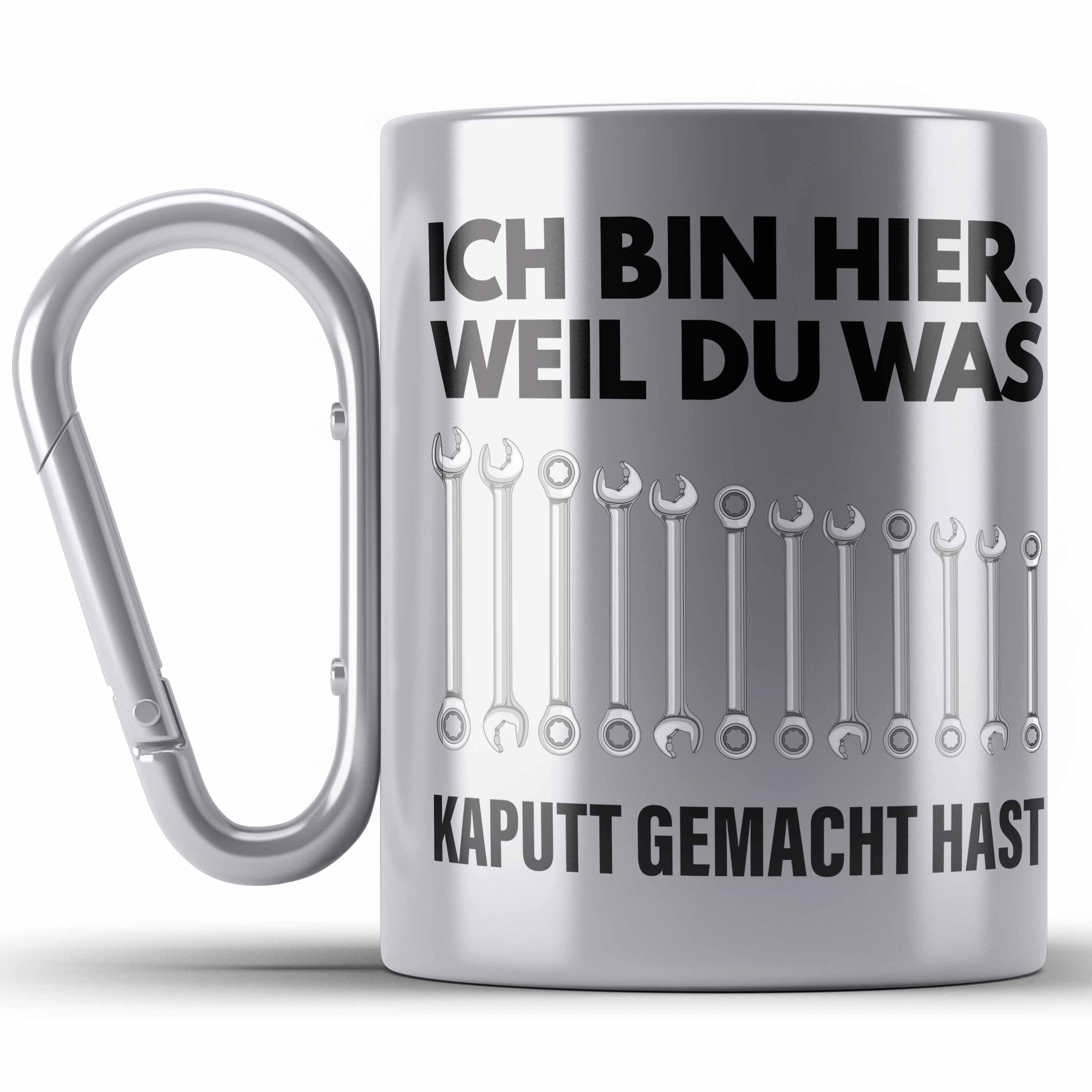 Trendation Thermotasse Handwerker KFZ Mechaniker Geschenk Lustig Edelstahl Tasse Automechanik