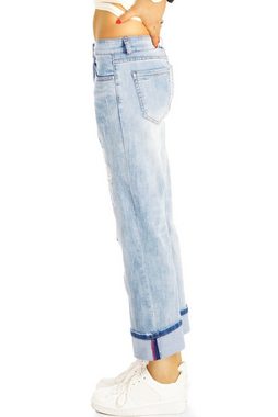 be styled 7/8-Jeans Medium waist Mom Jeans Boyfriend 7/8 Destroyed - Damen - j33L-2 mit Stretch-Anteil, 5-Pocket-Style