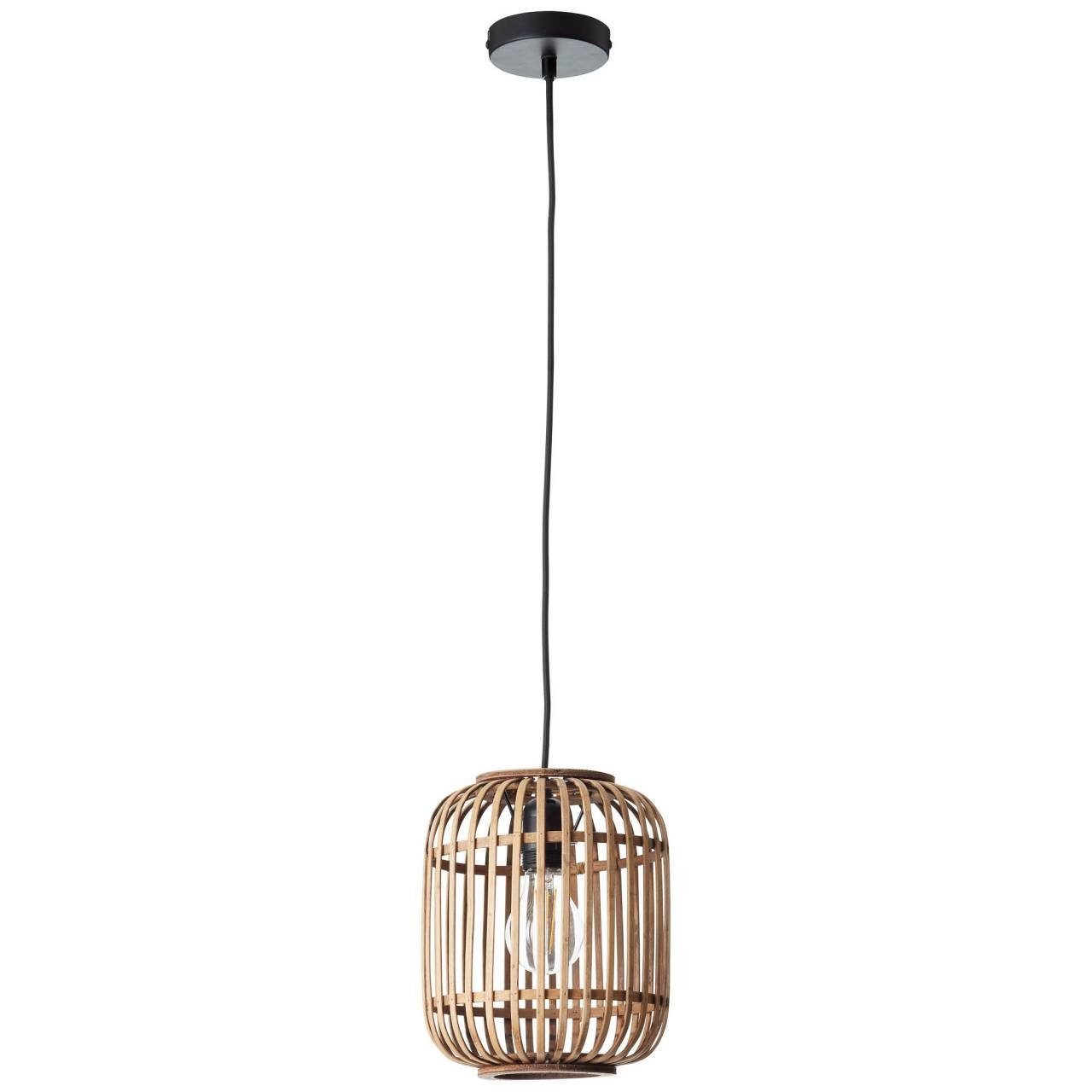 Brilliant Pendelleuchte Woodrow, ohne Leuchtmittel, Bambus Lampe im Boho Stil, 130 x 21 cm, E27