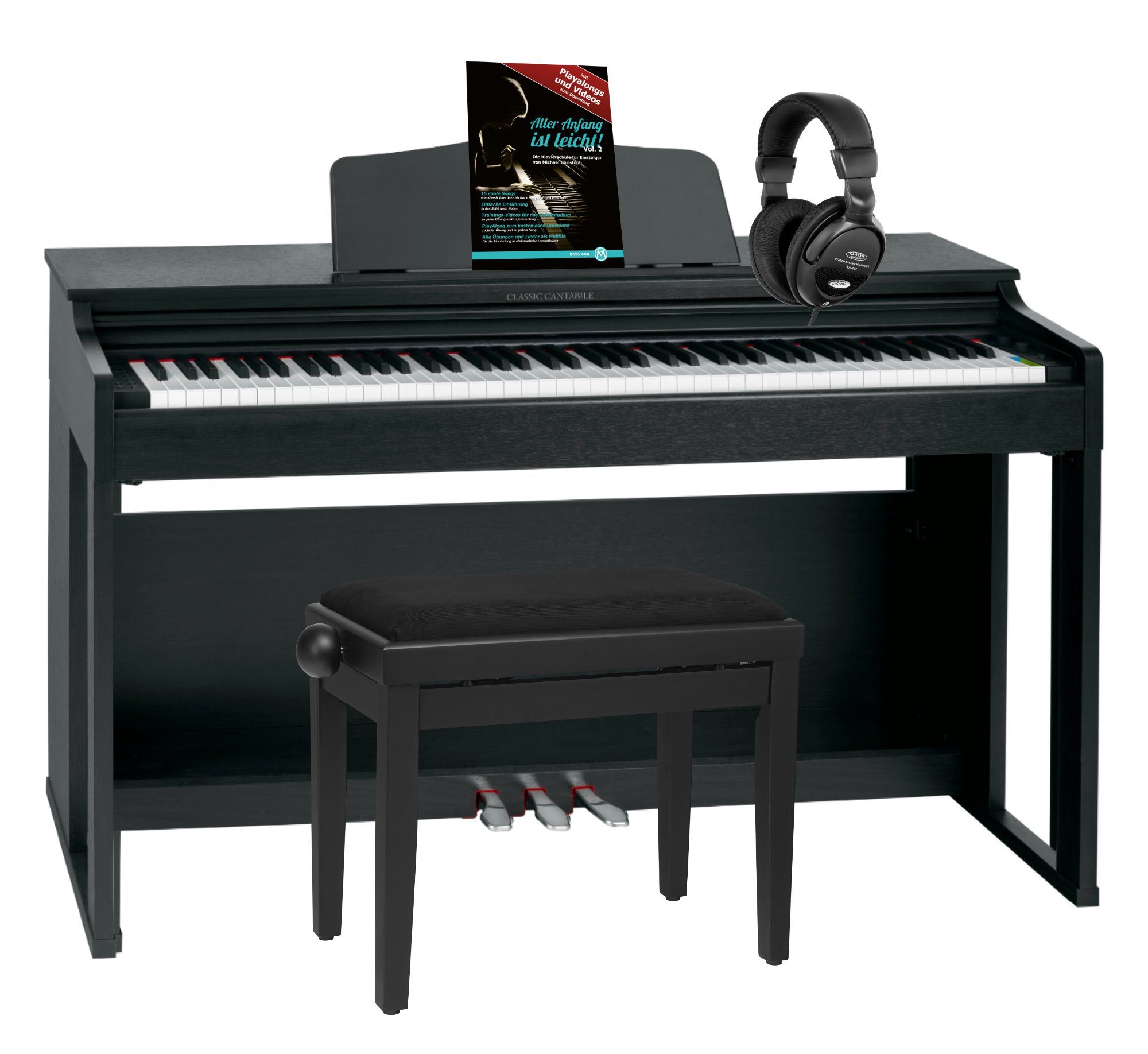 Digitalpiano DP-230 E-Piano - 88 Tasten mit Hammermechanik - USB, Audio und MIDI