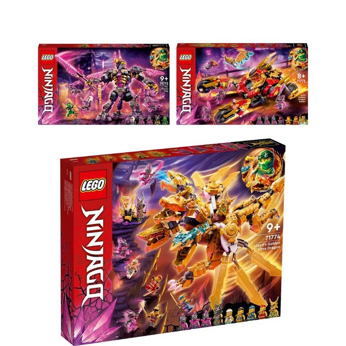 LEGO® Konstruktions-Spielset NINJAGO® 3er Set: 71772 Der Kristallkönig + 71773