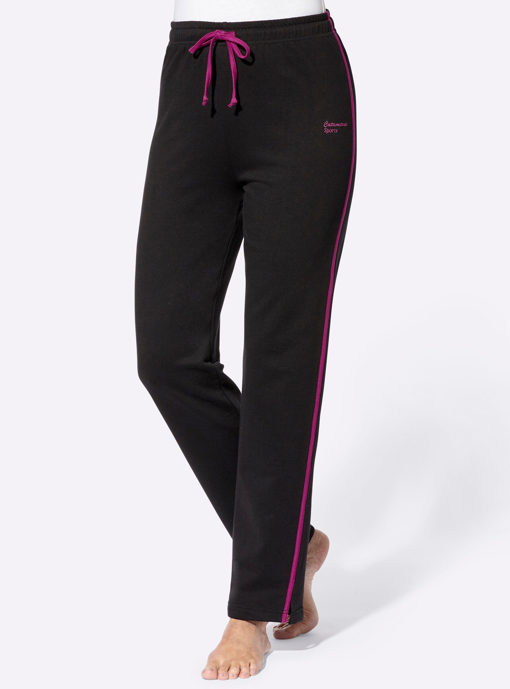 WITT WEIDEN Jogginghose schwarz-pink