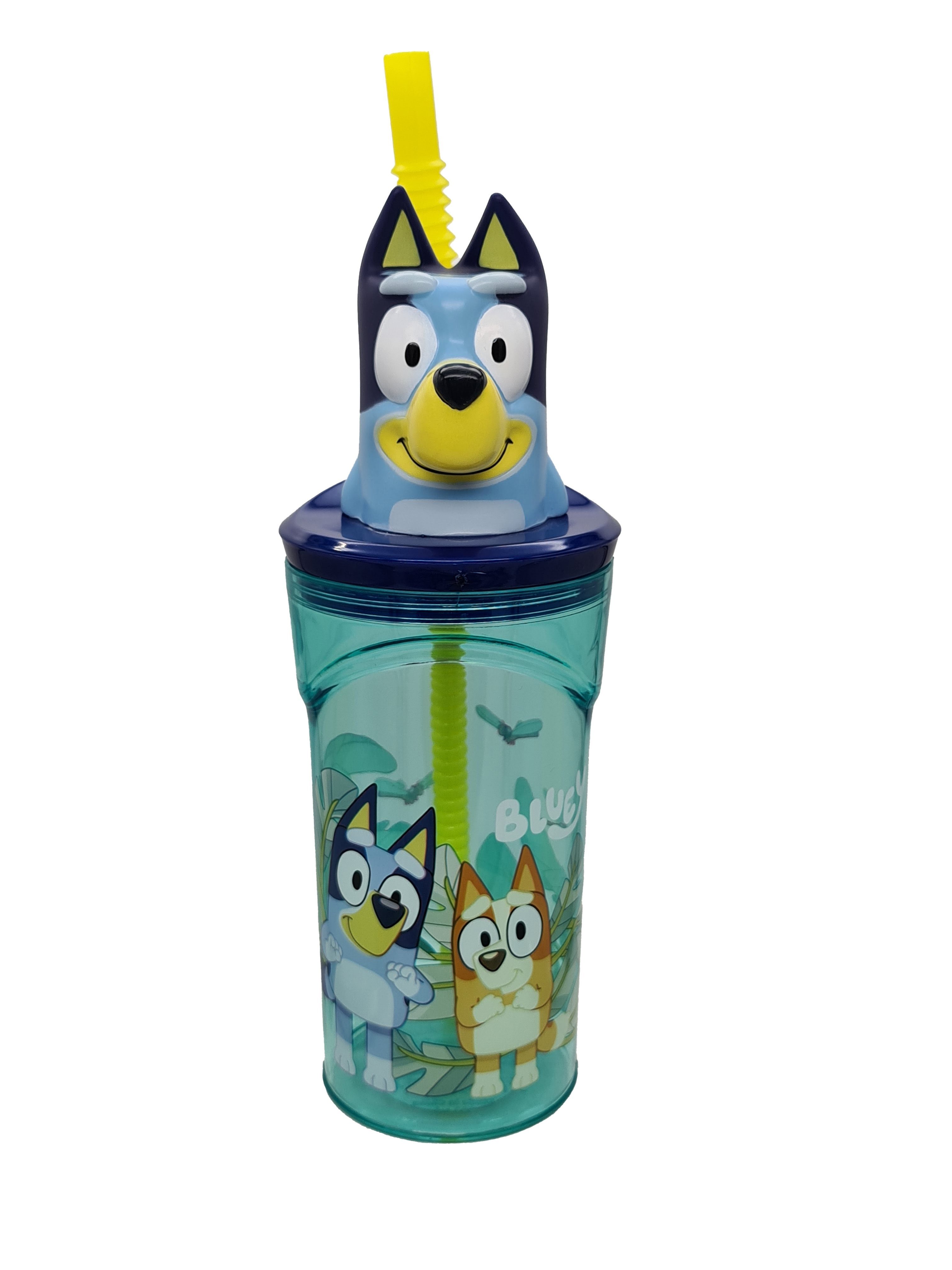 Bluey Kinderbecher Bluey 3D Deckel Kinder Trinkbecher Кухлі mit integriertem Halm 360 ml, BPA-Frei