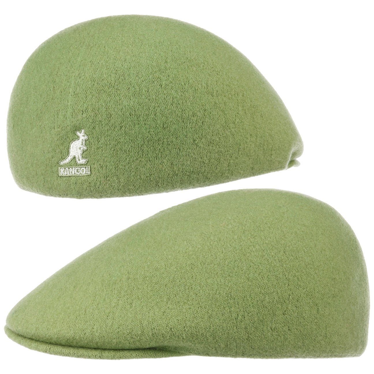 Kangol Flat mit grün (1-St) Schiebermütze Schirm Cap