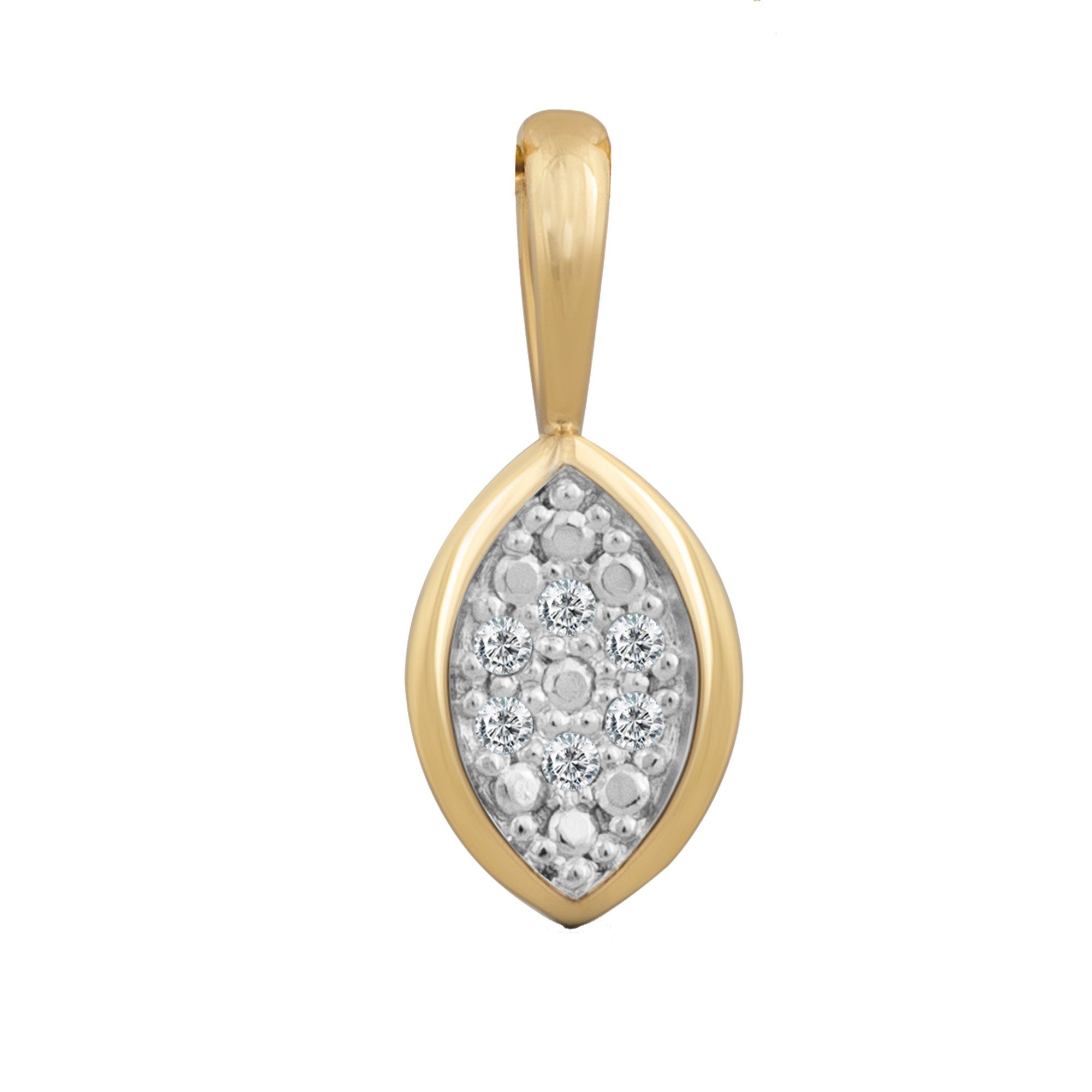 Orolino Kettenanhänger 585 Gold mit 6x Brillant 0,03ct.