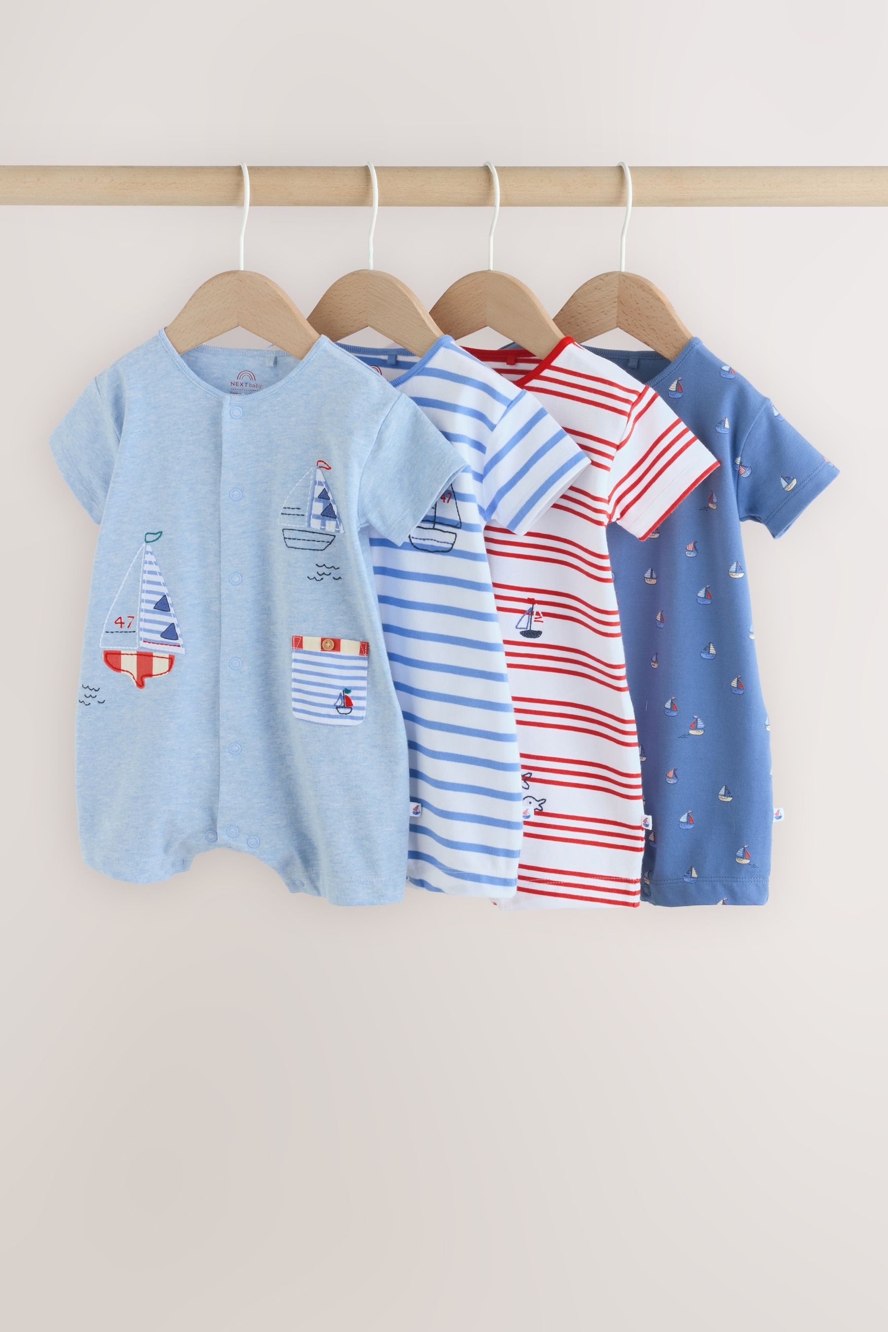 Next Strampler Baby Strampelanzüge aus Jersey, 4er-Pack (4-tlg)