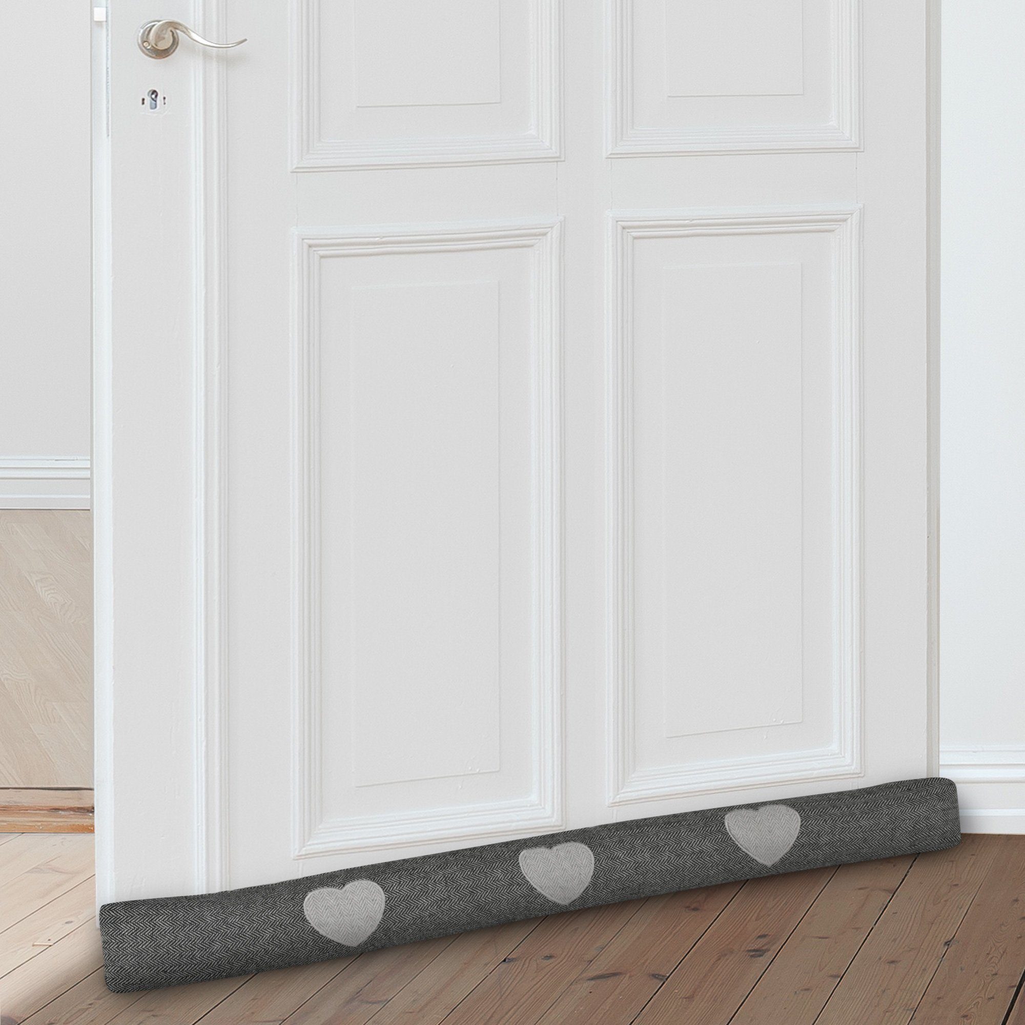 Beautissu Zugluftstopper Zugluftstopper 120 cm lang Tuuli Tuuli 120, Anthrazit, Windstopper als Türvorleger, Haustür Rolle und Kälteschutz Luftstopper – Bild 5 von 5