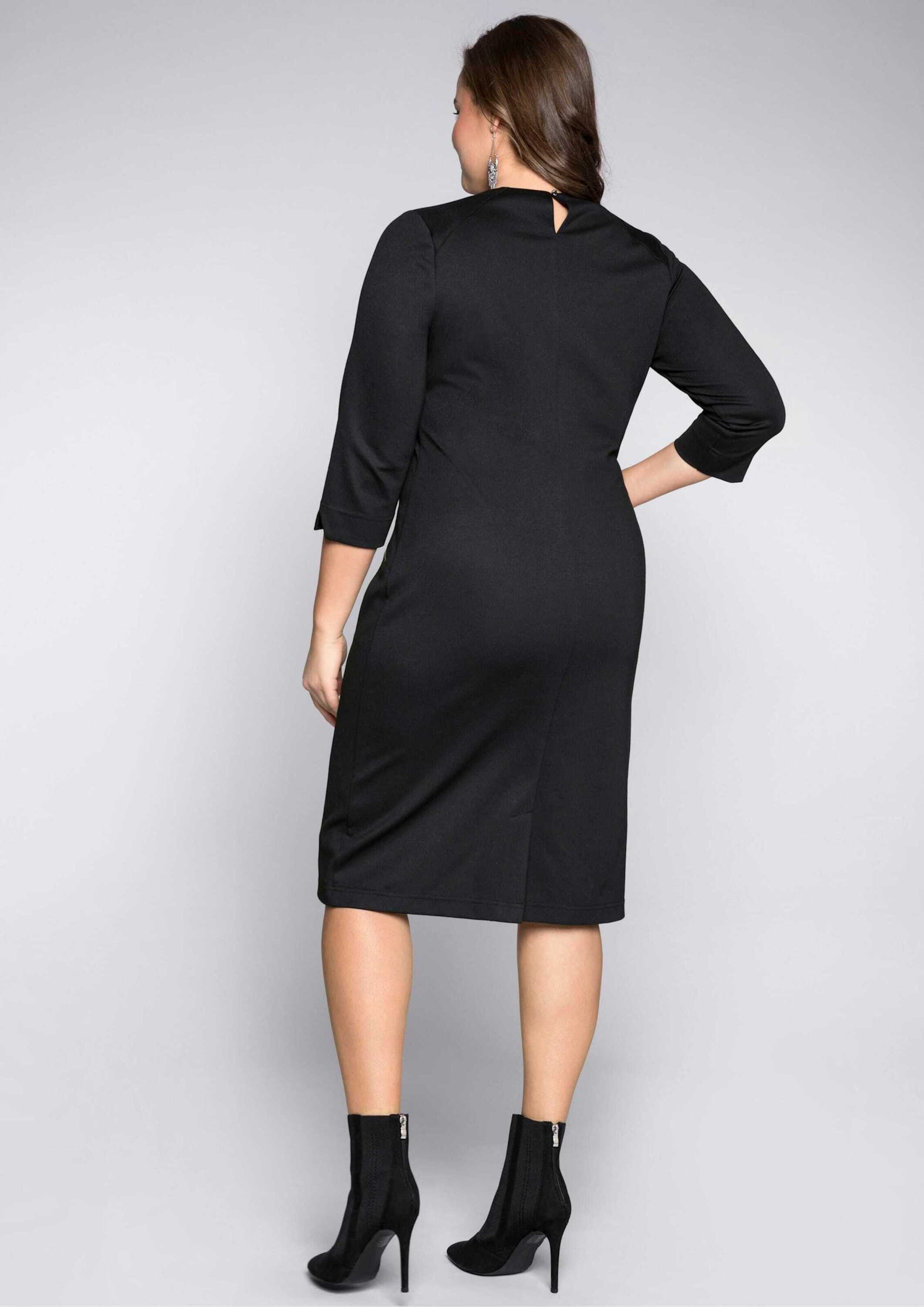 Sheego Jerseykleid Etuikleid 3/4-Arm