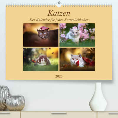 CALVENDO Wandkalender Katzen - Der Kalender für jeden Katzenliebhaber (Premium, hochwertiger DIN A2 Wandkalender 2023, Kunstdruck in Hochglanz)