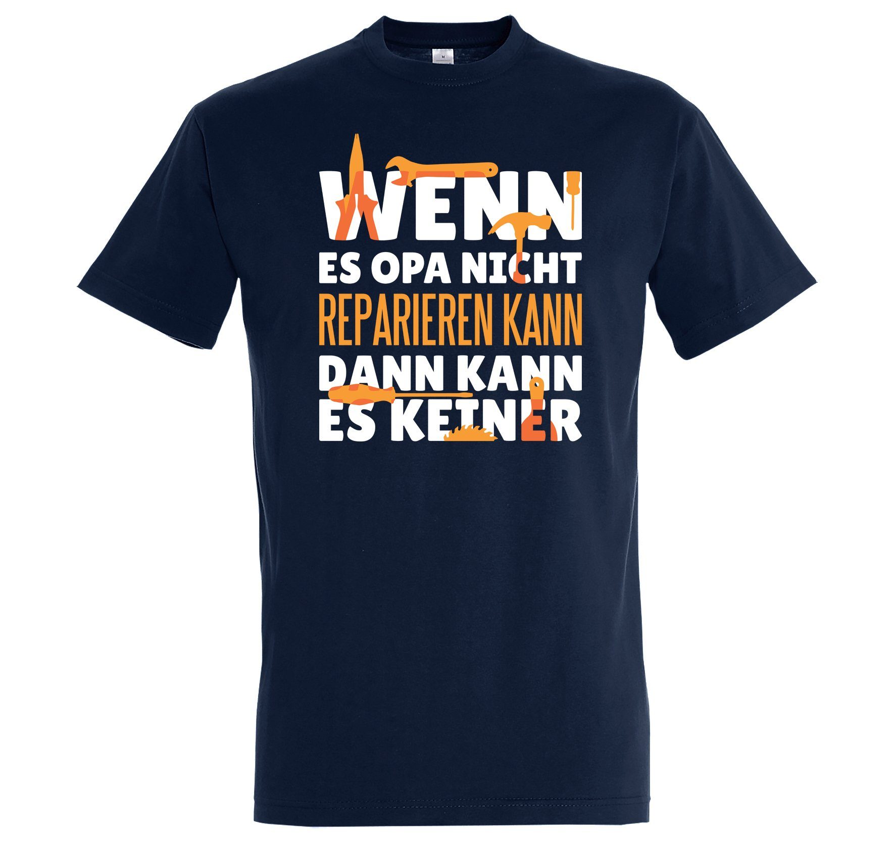 Youth Designz T-Shirt Opa Reparieren Herren Shirt mit lustigem Frontprint Navyblau