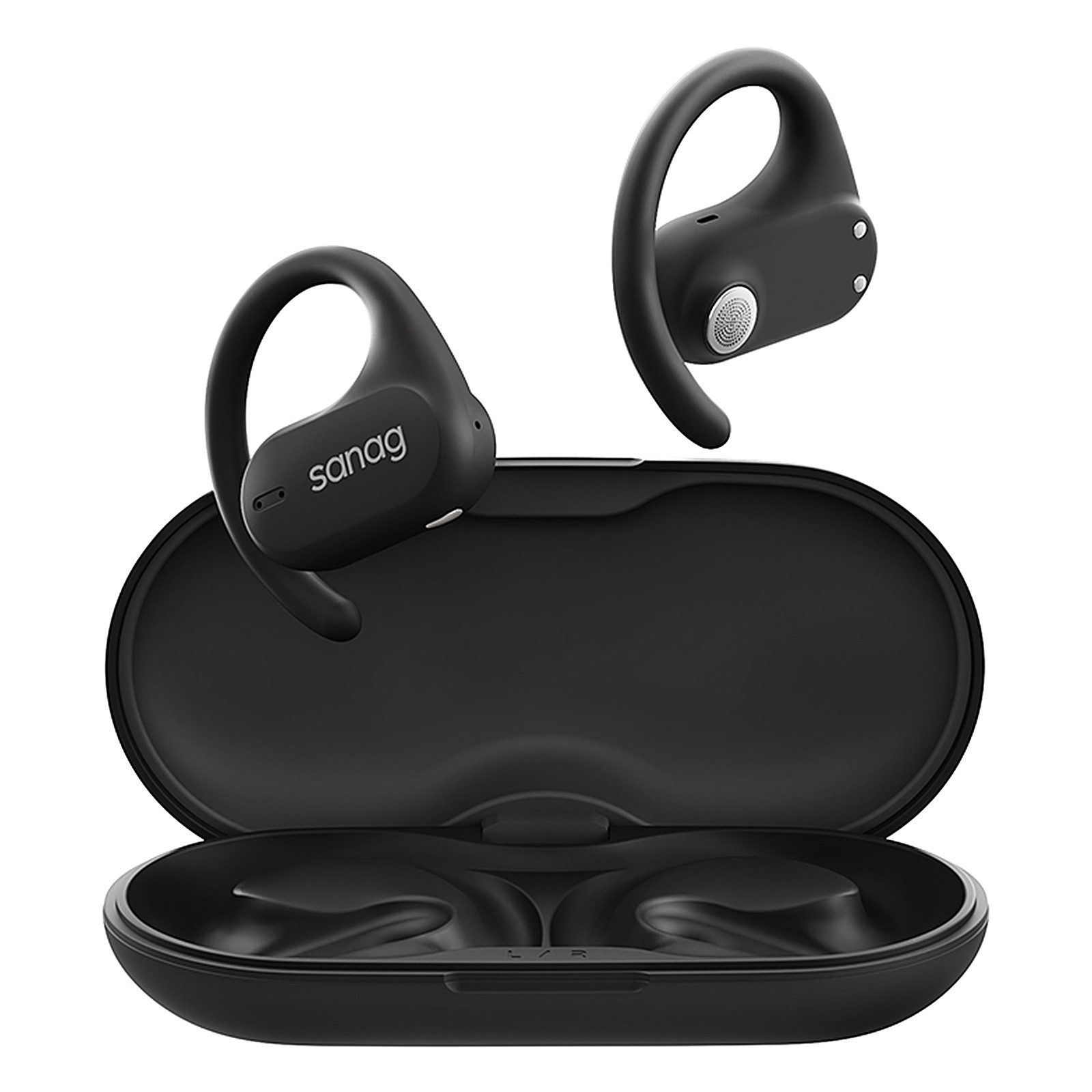 SANAG Bluetooth Kopfhörer, mit 4 Mic, Leichte und komfortable Open-Ear-Kopfhörer (Bluetooth Kopfhörer 5.4, Luftleitungs Kopfhörer mit Klare Anrufqualität und Intelligente Bassoptimierung, ENC Noise Cancelling Earbuds, 60 Std Laufzeit, IPX5 Wasserdichte Kabellose Sport Bluetooth Kopfhörer mit Ohrhaken,Ideal zum Büroarbeit,Fahren und Radfahren)