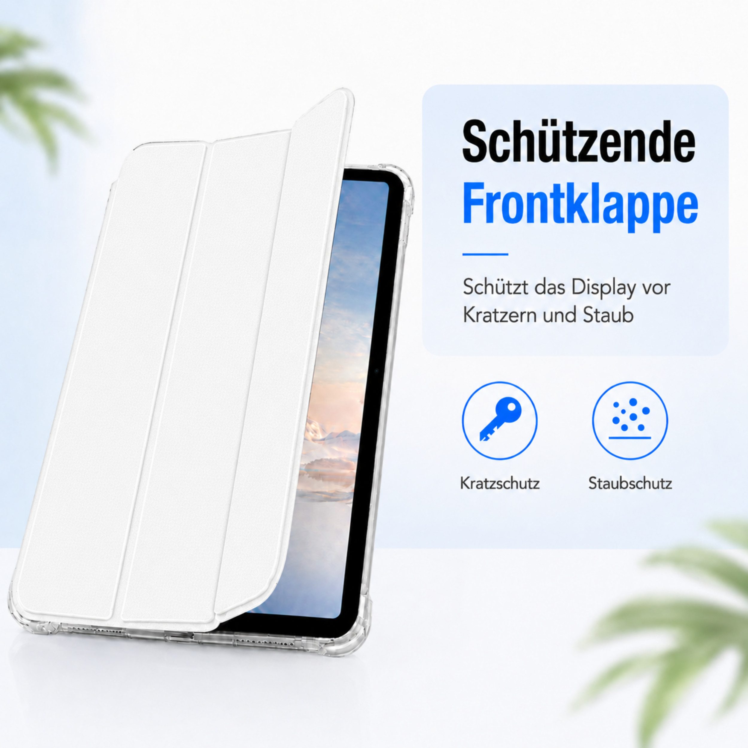 PlugUp Tablet-Hülle iPad Air 11" M4/M3/M2(2026/2025/2024), iPad Air 10,9" 5/4 Gen 2022/20 10,9/11 Zoll, iPad Air Hülle mit Stifthalter, dünn & transparente Rück – Bild 4 von 5