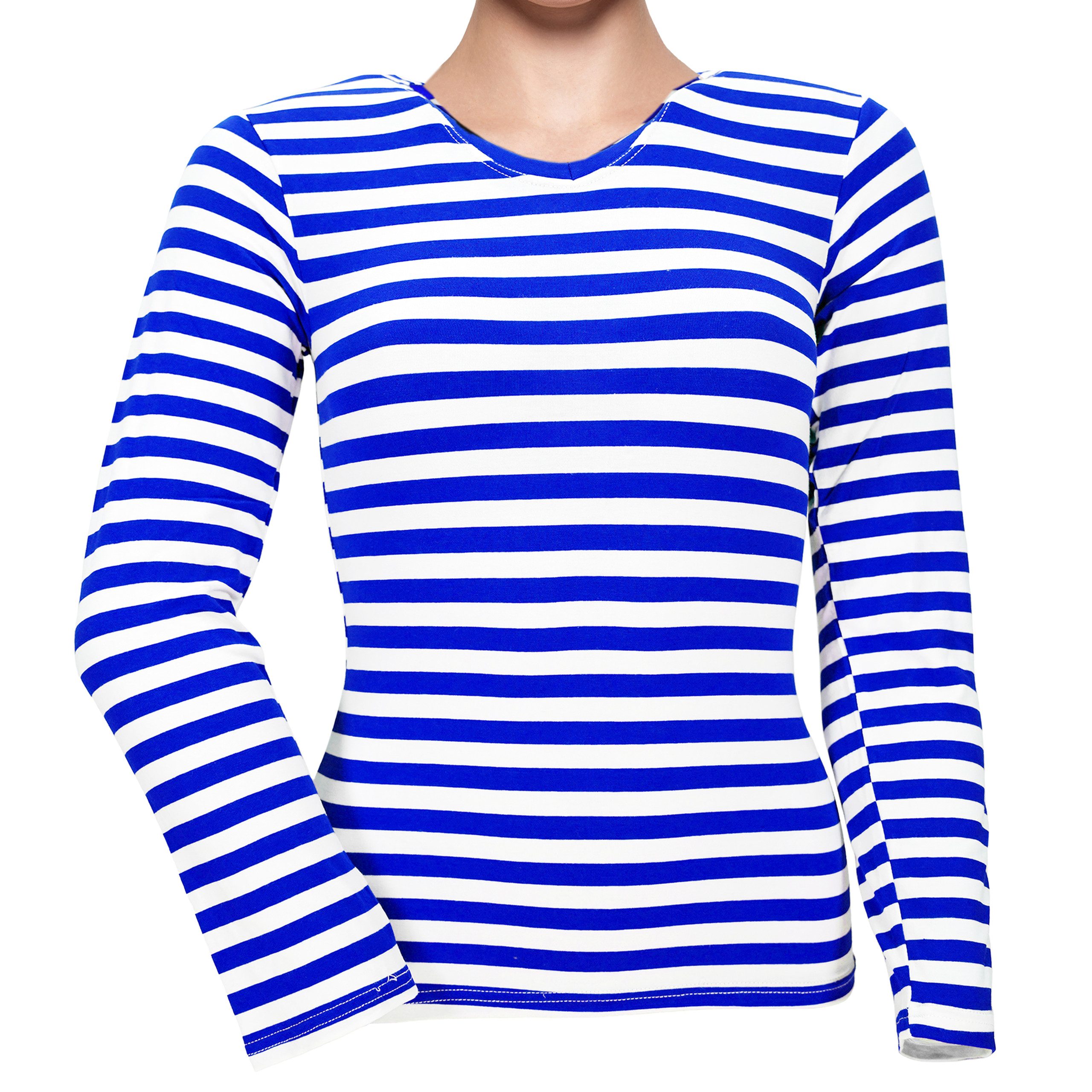 Bock-op-Kölle T-Shirt Bock op Kölle Ringelshirt Langarm tailiert V-Neck 95% günstig online kaufen