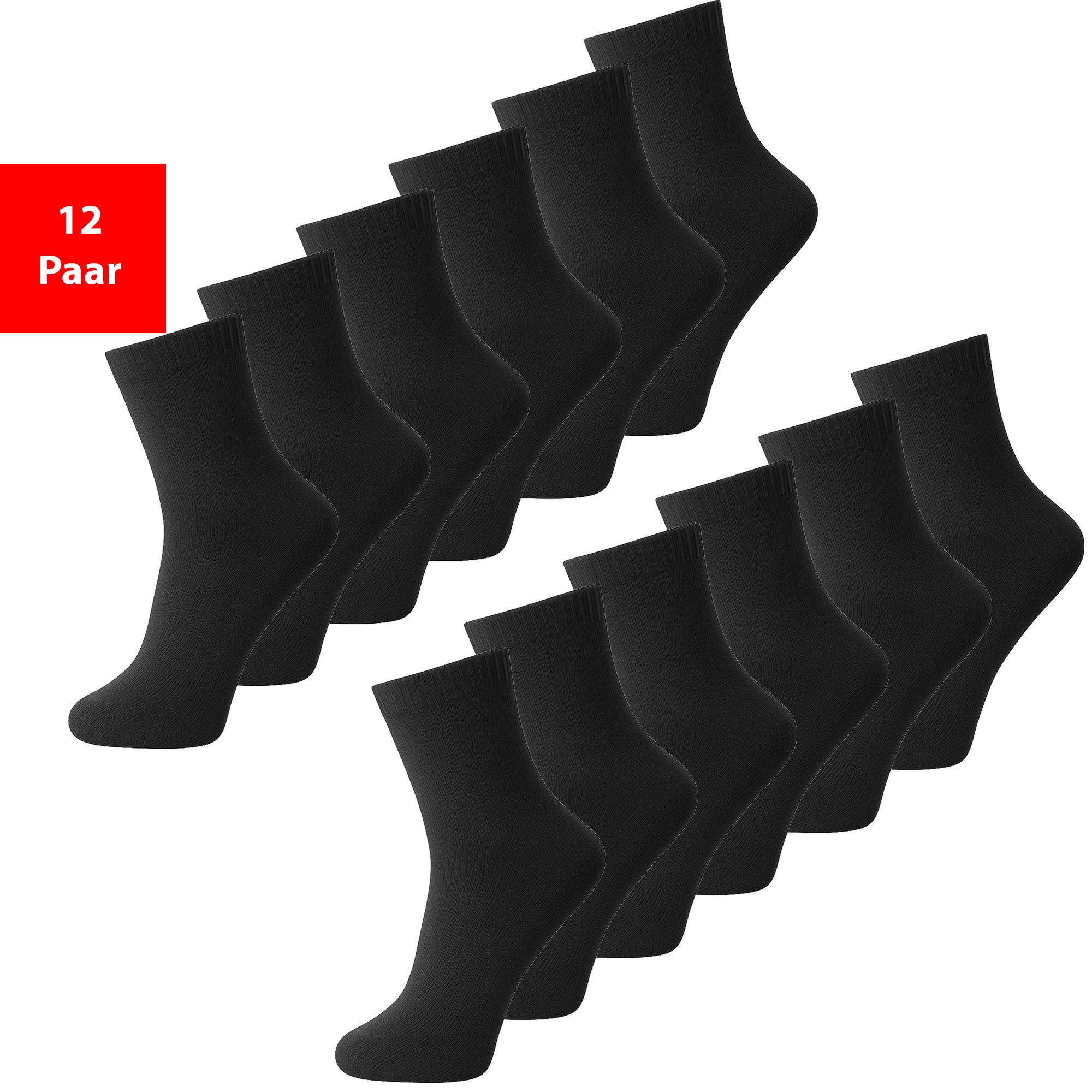 Fashionschmiede Thermosocken 6, 12 Paar Damen & Herren Thermo Socken mit Frottee (Spar-Set, 12-Paar) Wärmeisolierung durch Frottee – hält selbst bei Minusgraden warm