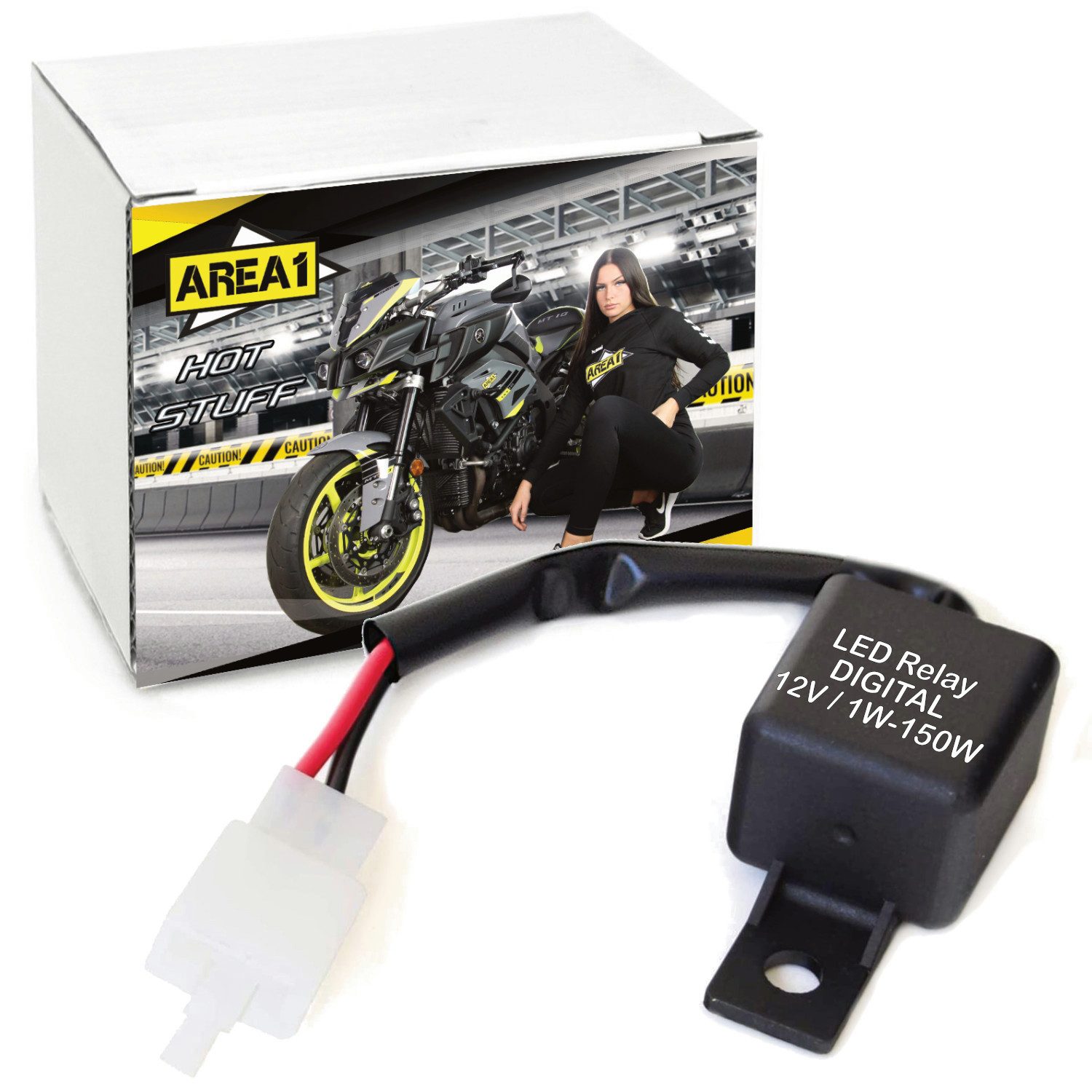 Area1 Blinker Motorrad Blinker Relais digital für LED Halogen und Glühbirnen