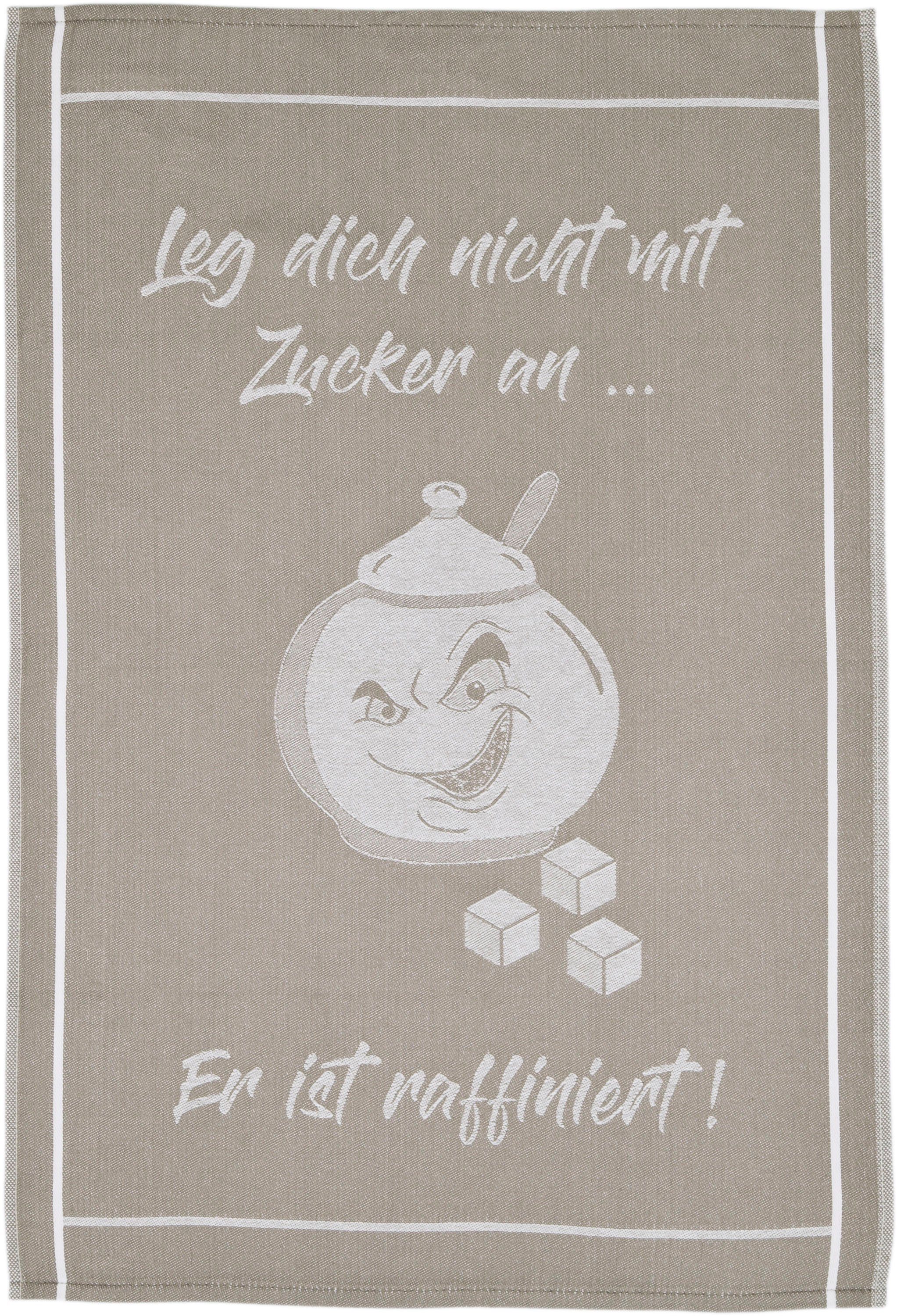 ROSS Geschirrtuch Leg dich nicht mit Zucker an, er ist raffiniert, (Set, 3- günstig online kaufen