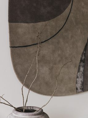 Wollteppich Shape, benuta, Sonderform, Höhe: 6 mm, Kunstfaser, Berber, Ethno-Style, Wohnzimmer