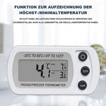 MAGICSHE Kühlschrankthermometer Digitales Kühlschrankthermometer, Wasserdichtes Präzisionsthermometer