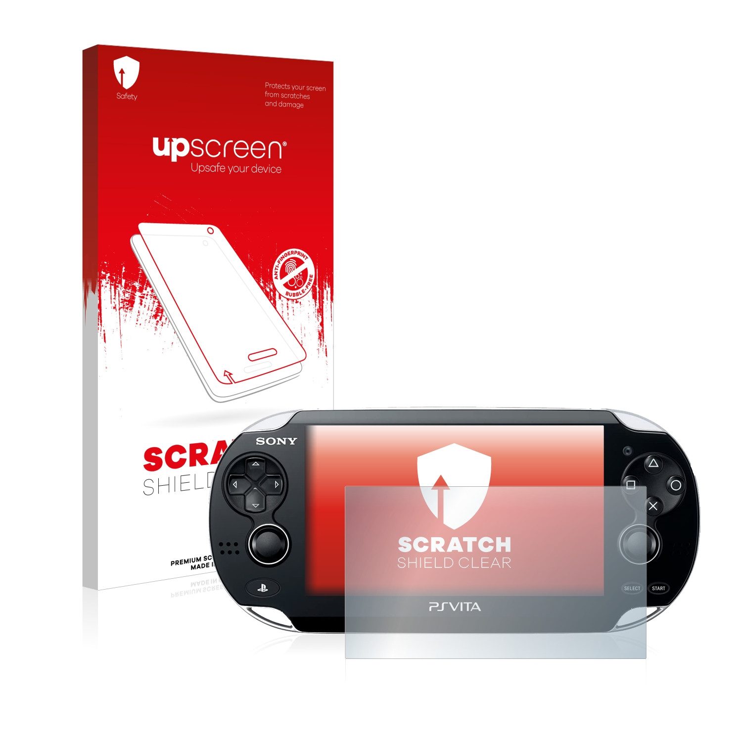upscreen Schutzfolie für Sony Playstation PS Vita, Displayschutzfolie, Folie klar Anti-Scratch Anti-Fingerprint