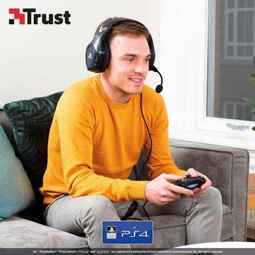 Trust Gaming Gaming-Headset (Optimierter Komfort, Mit Kabel, Headset mit Klappbarem Mikrofon und Einstellbarem Kopfbügel, 3.5mm)