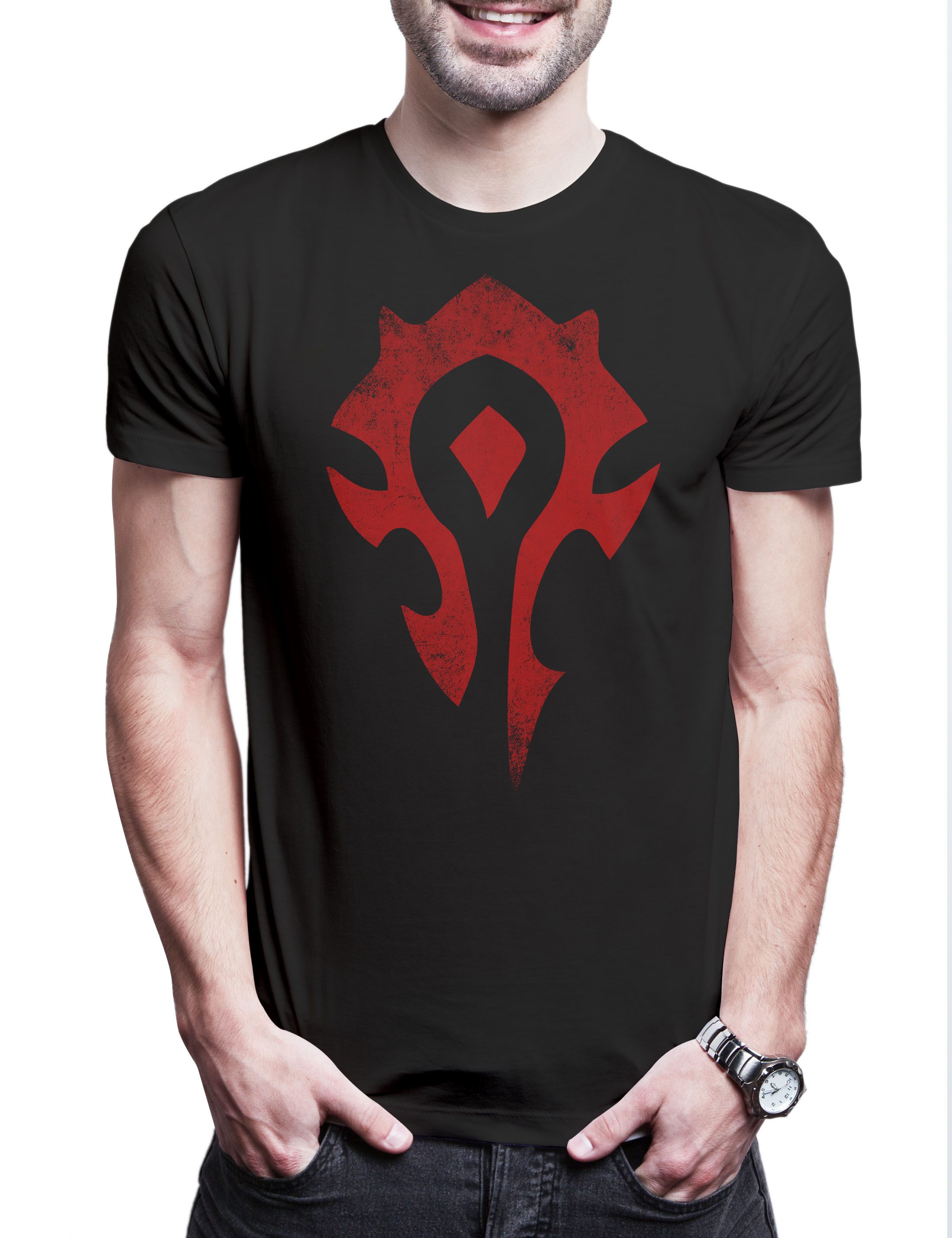 Urban Backwoods Print-Shirt Horde Logo Herren T-Shirt MMORPG Fantasy Faction Red WOW Banner Tribal (1-tlg) Crest Warrior Clan Raid