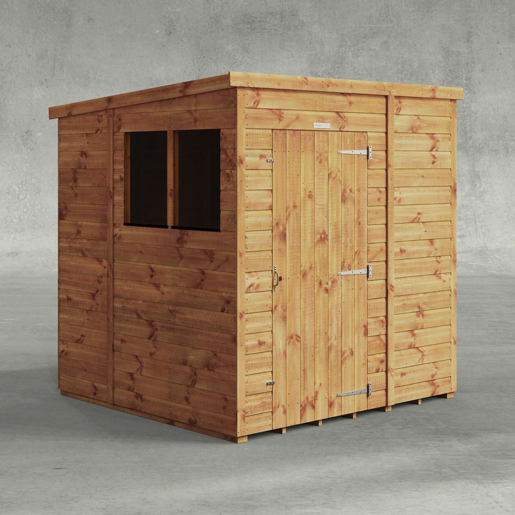 Gartenhaus mit Pultdach aus Nut- und Feder Vollholz