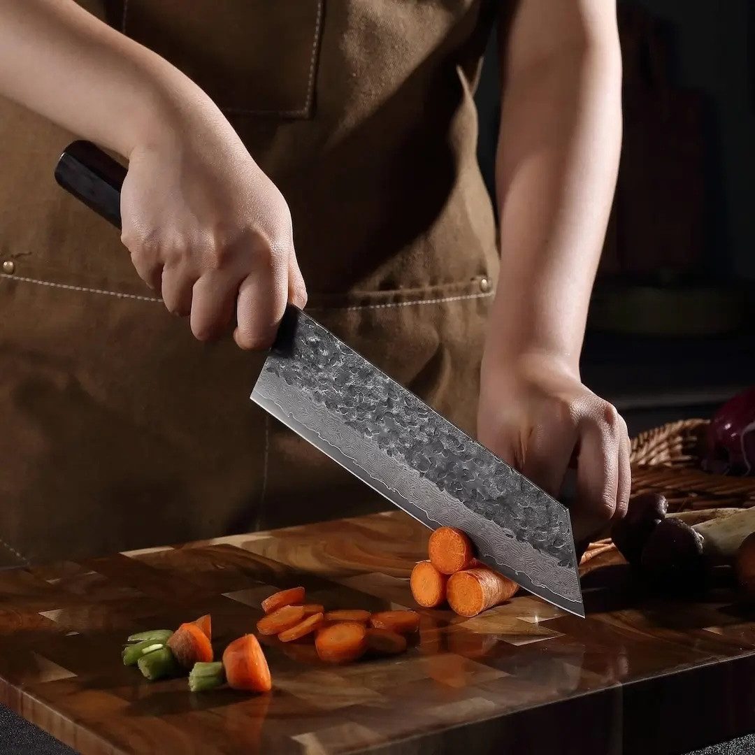 Küchenkompane Fleischmesser Santoku Küchenmesser 67 Lagen Damast Stahl Japanischer VG10 Stahlkern