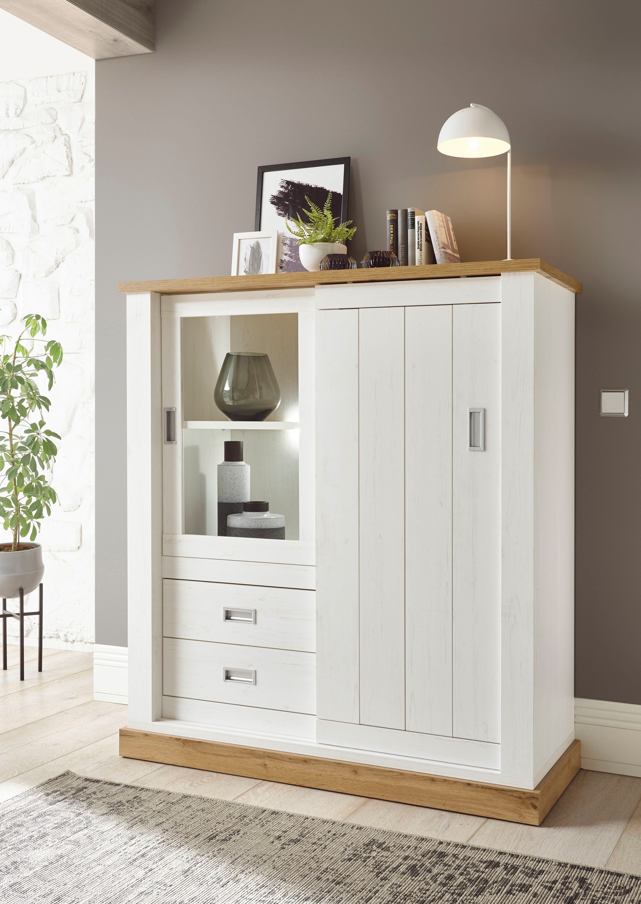 Home affaire Highboard ORLANDO, im romantischen Landhaus-Look