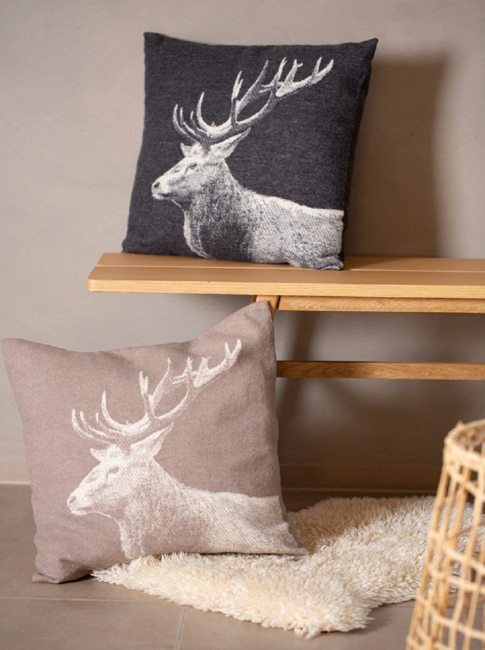 DAVID FUSSENEGGER Kissenhülle Silvretta 'Hirsch' 50 günstig online kaufen