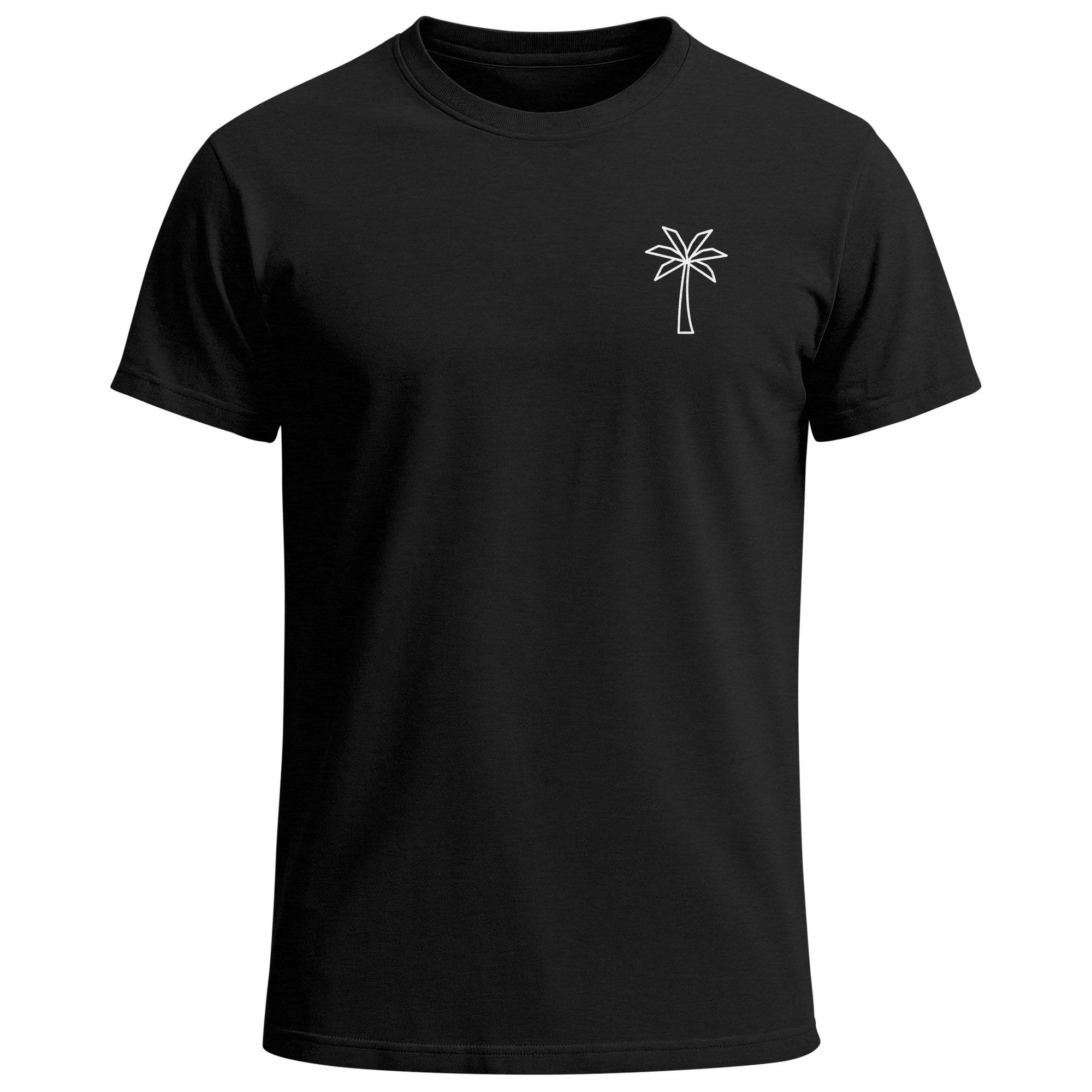 Neverless Print-Shirt Herren T-Shirt Palme Print Logo Aufdruck Sommer Fashi günstig online kaufen