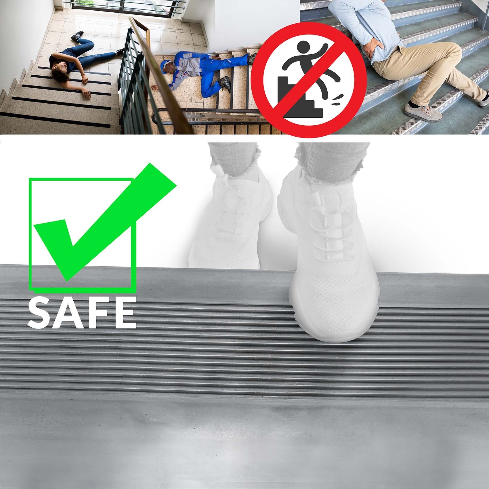 ANRO Stufenmatte Stufenschutz aus Gummi Treppenschutz Treppenmatte, Eckig, günstig online kaufen