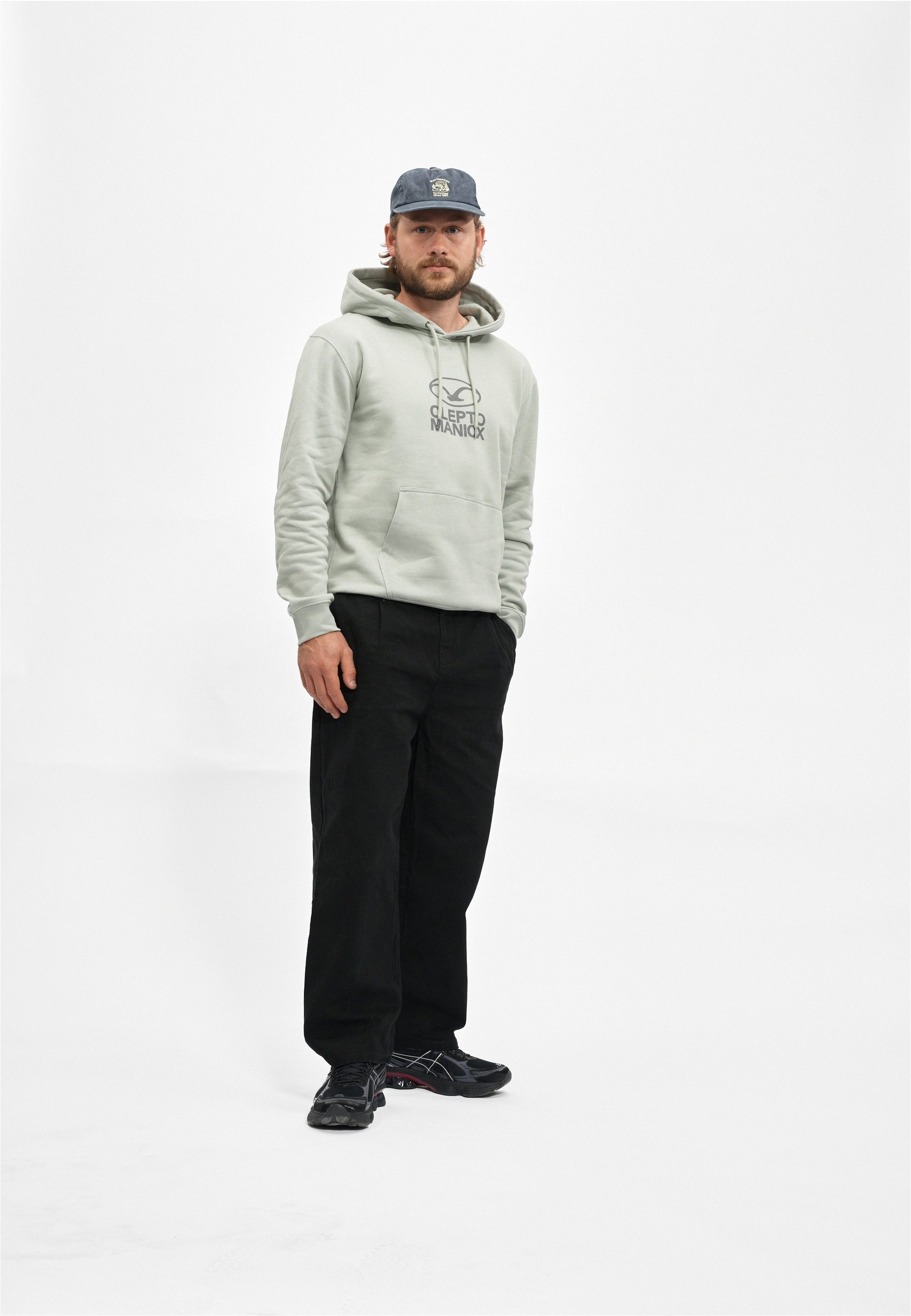 Cleptomanicx Kapuzensweatshirt Möwe Plate mit lässigem Frontprint