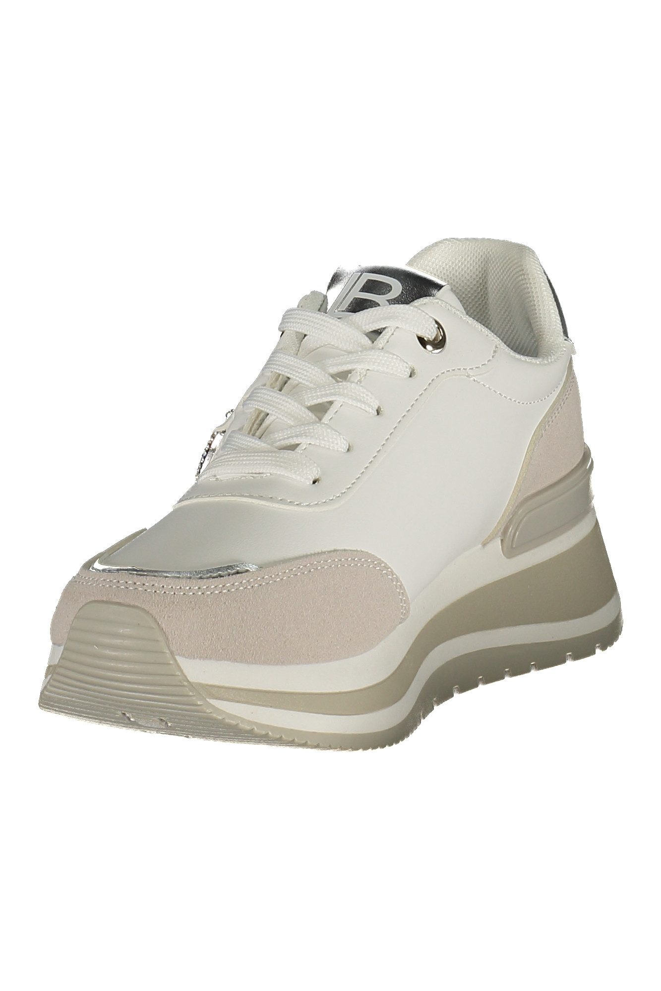 Laura Biagiotti Sneaker Damen-Sportschuh Weiß mit Grauen Details und