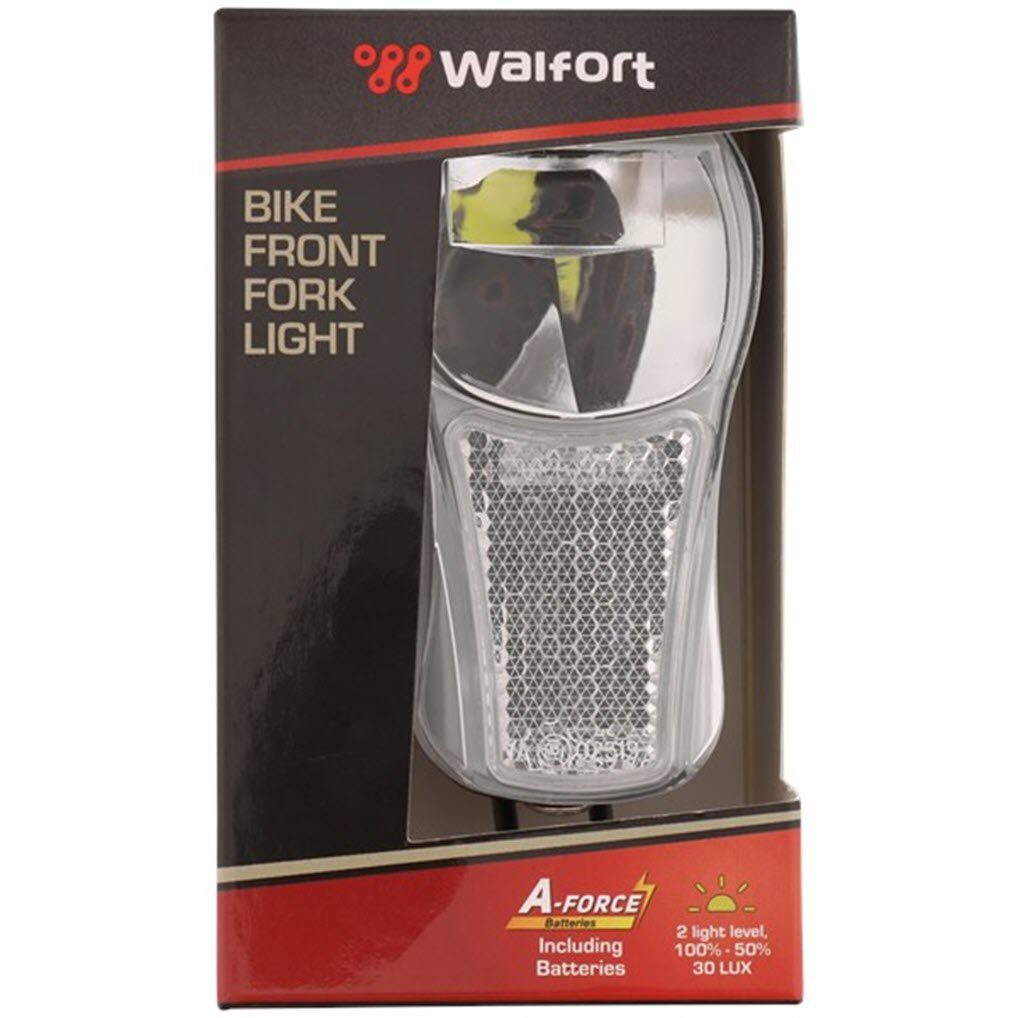 Spectrum Fahrrad-Frontlicht Walfort LED Fahrradlampe mit Batterien