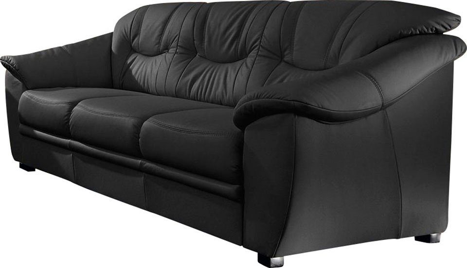 sit&more 3-Sitzer Savona, B: 198 cm, Federkern, Komfortsitzhöhe 46 cm, optional Schlaffunktion, Liegefläche 190x137cm, Stoff- & Lederauswahl