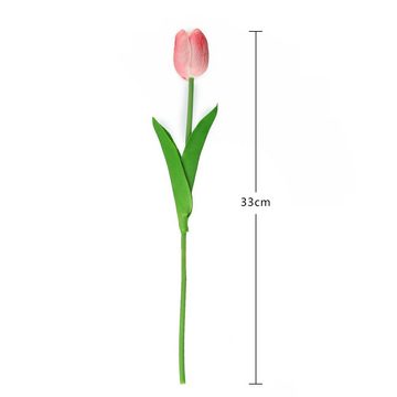 Kunstblumenstrauß 10 STK Künstliche Tulpen Gefälschte,für Hochzeitsstrauß Dekor, Caterize