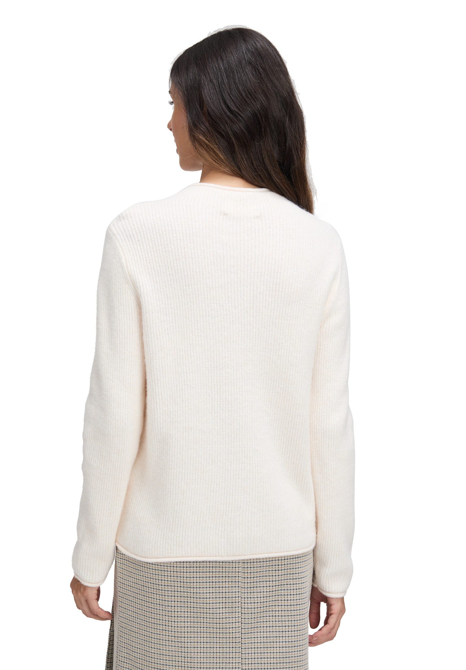 Cartoon Strickpullover Damen mit Stehkragen (1-tlg)