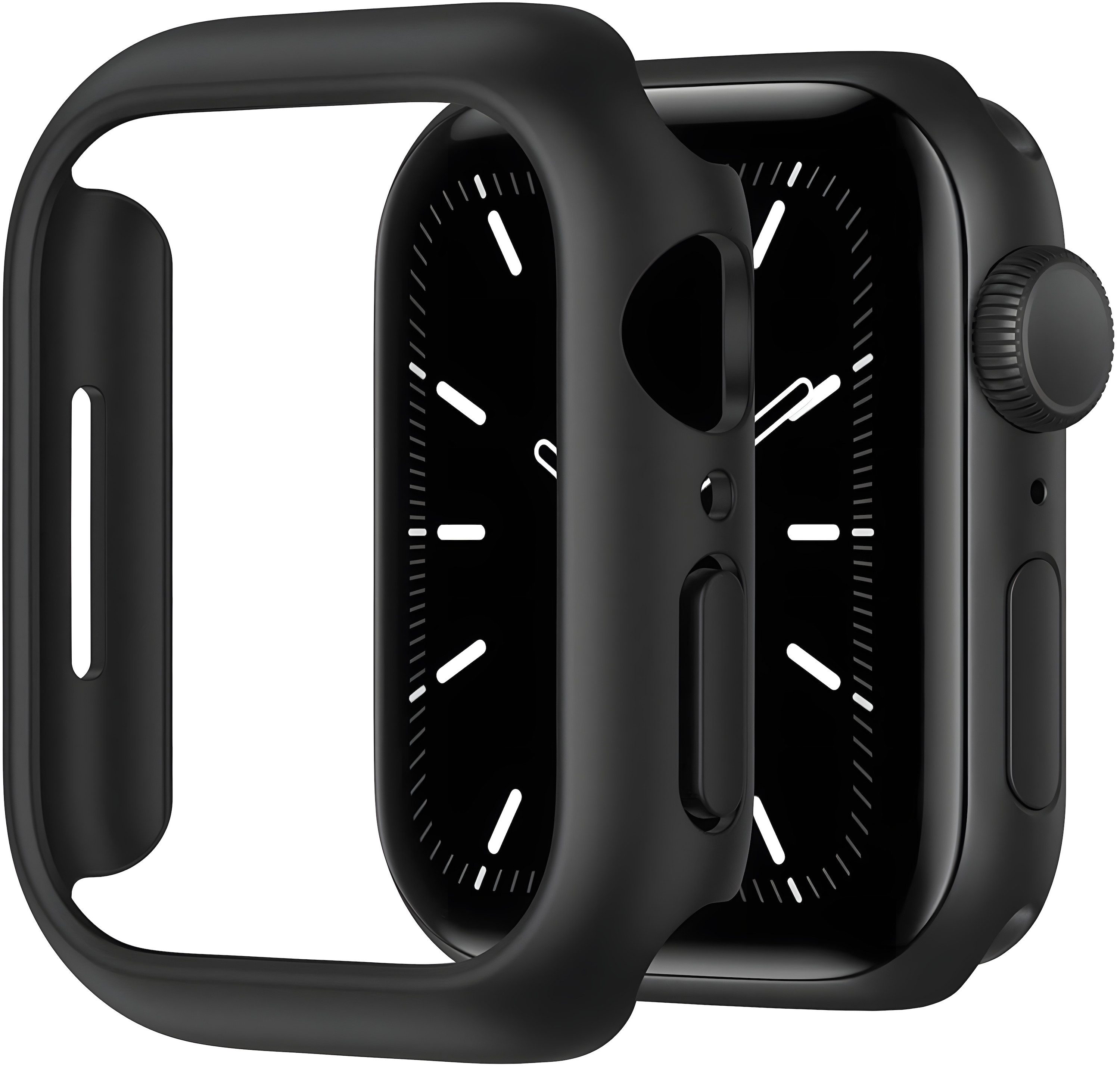 AVANA Smartwatch-Hülle für Apple Watch Series 11 10 42mm / 46mm Hülle Schutzhülle Case Cover, PC, offenes Display, Schwarz