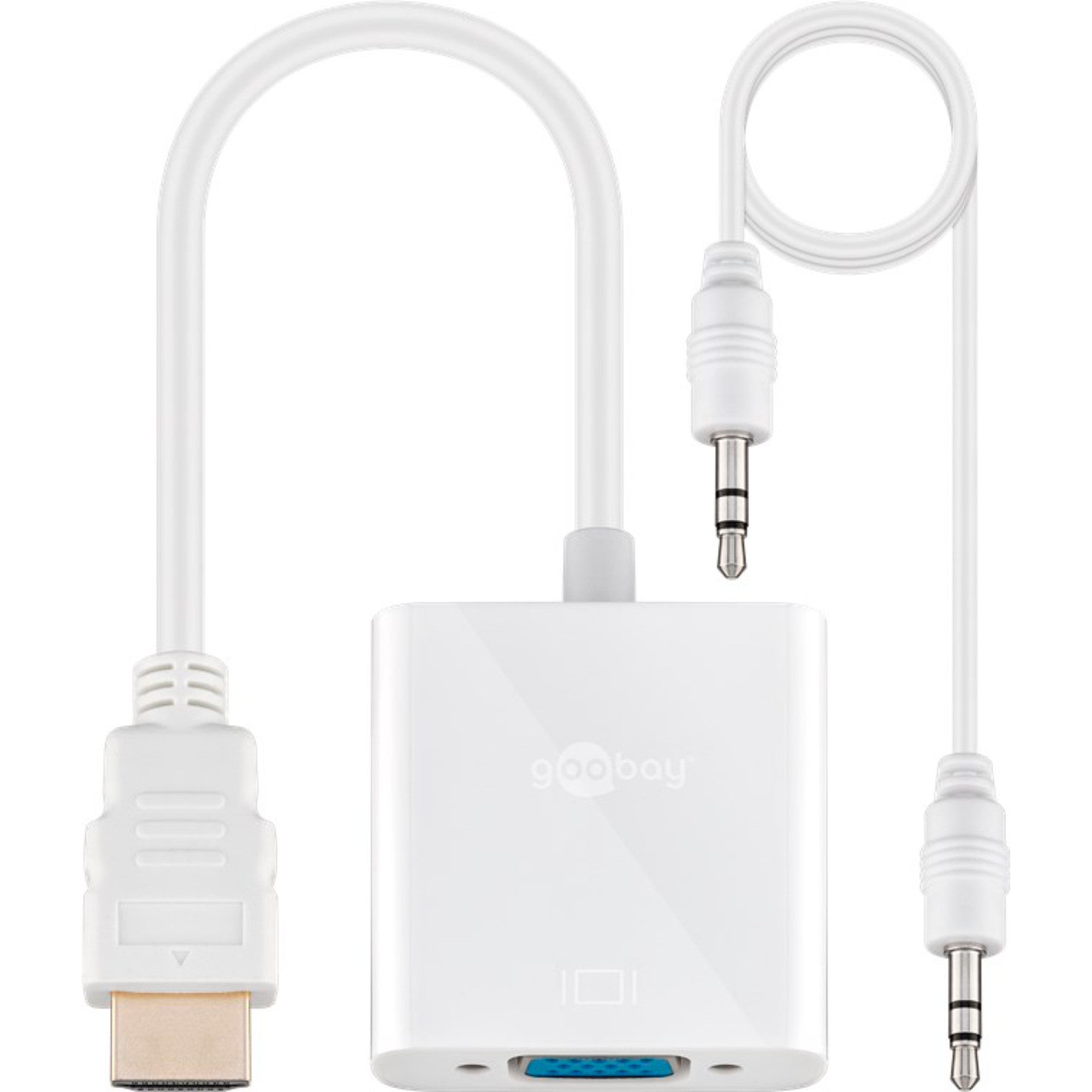 goobay HDMI > VGA Adapter, + 3,5mm Stereo, Audio-Kabel